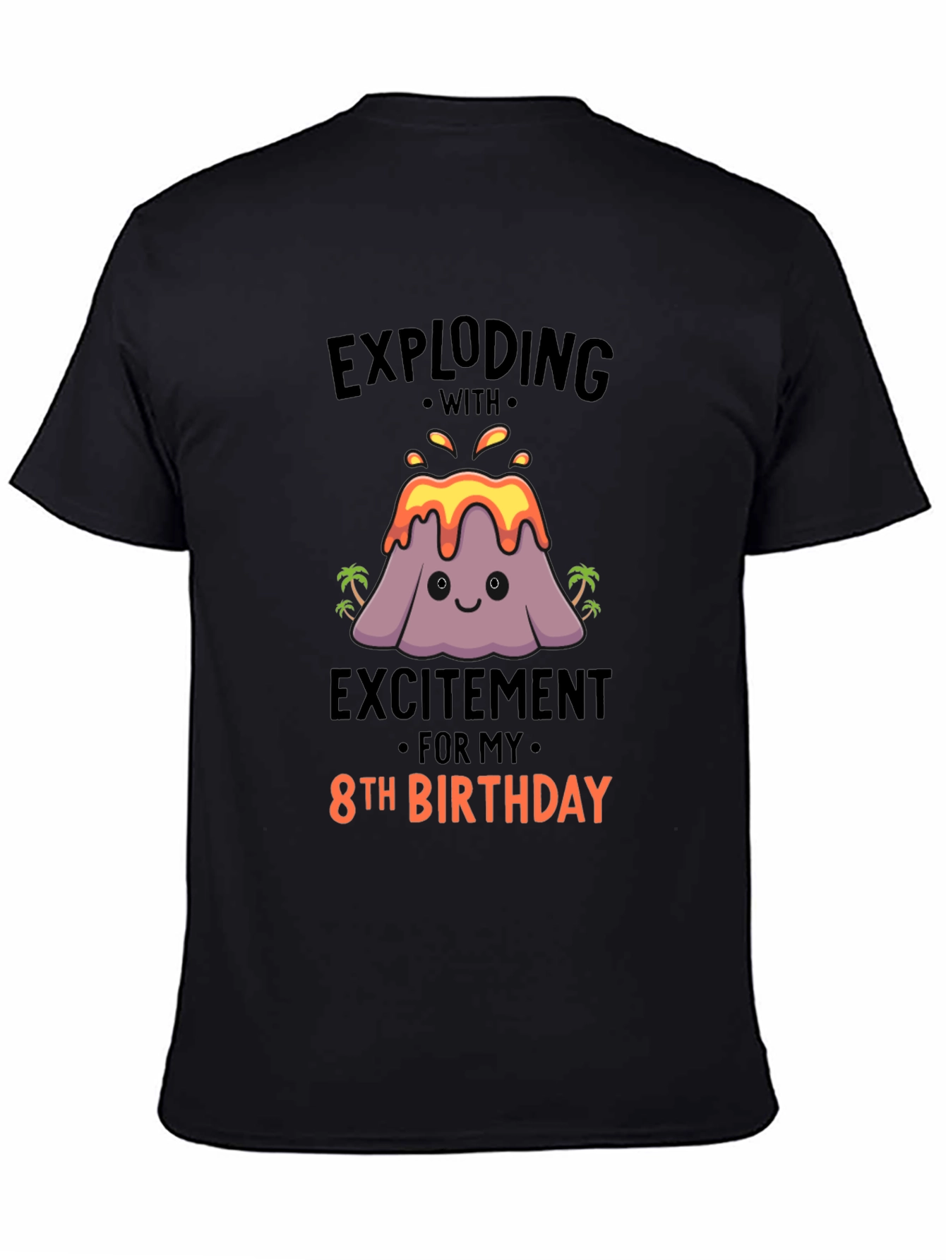 Exploding 8th Birthday T-Shirt - Volcano Theme!