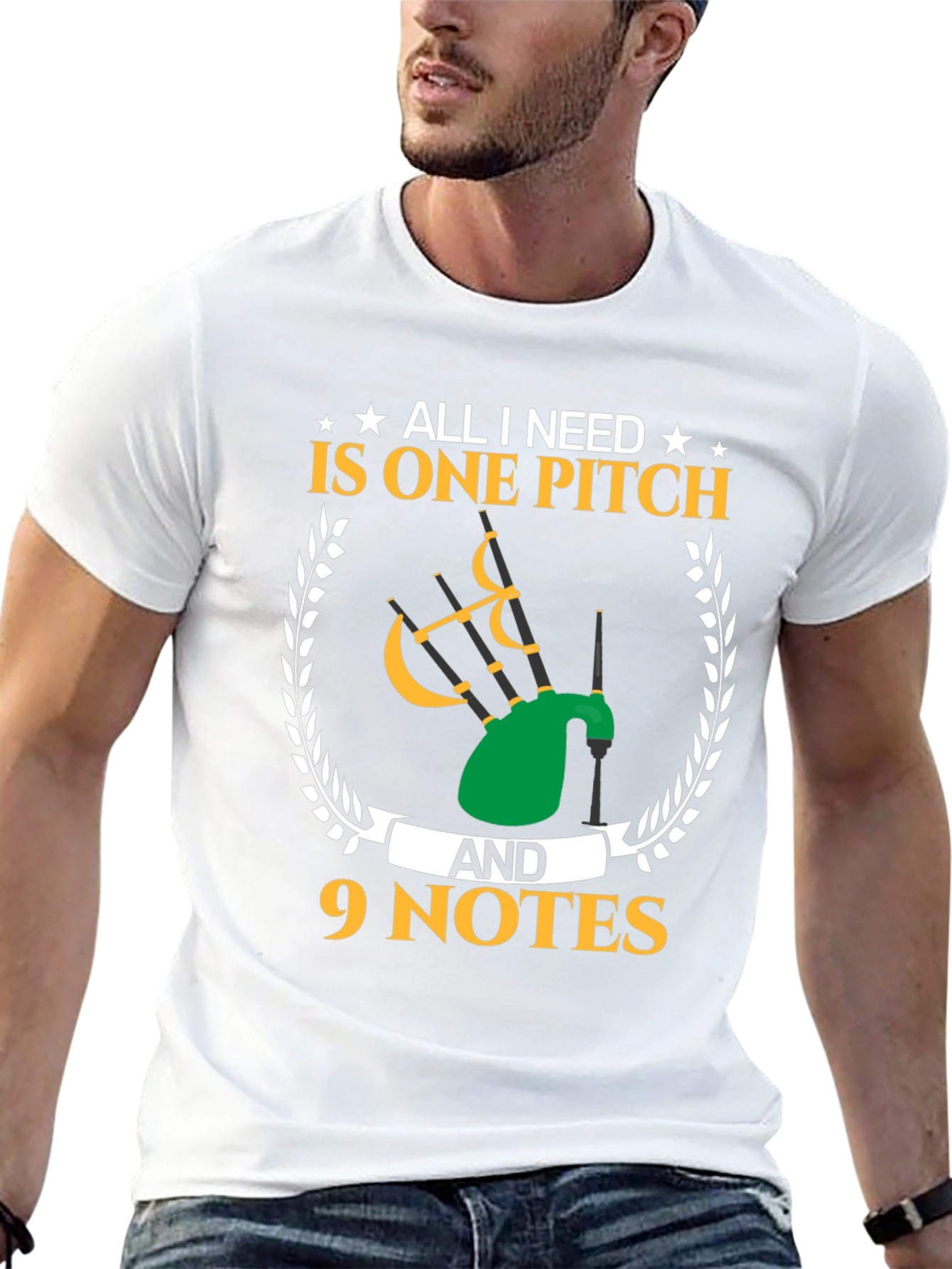Bagpipe Musician T-Shirt - One Pitch & 9 Notes