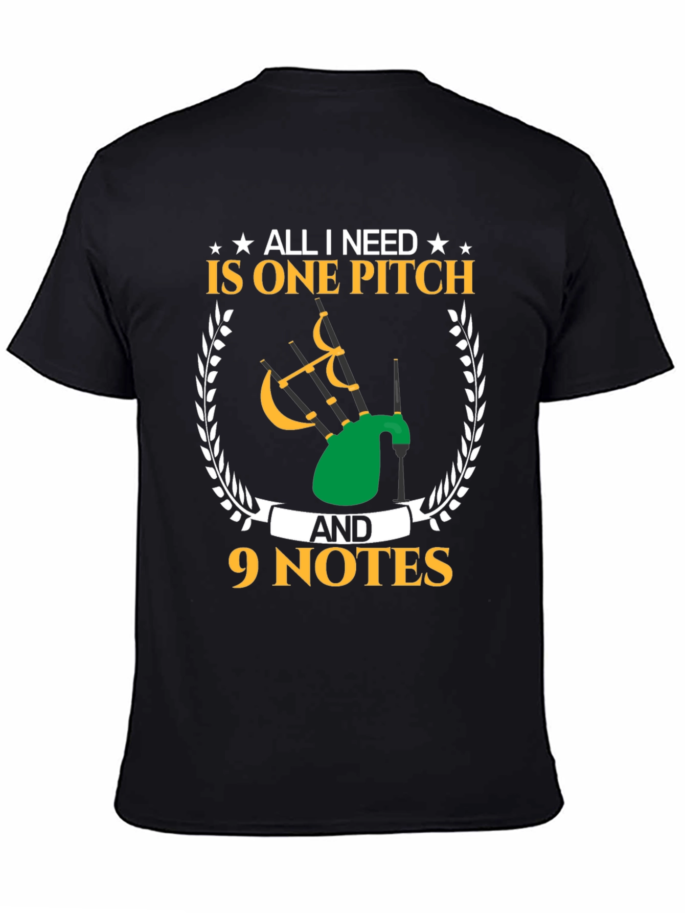 Bagpipe Musician T-Shirt - One Pitch & 9 Notes