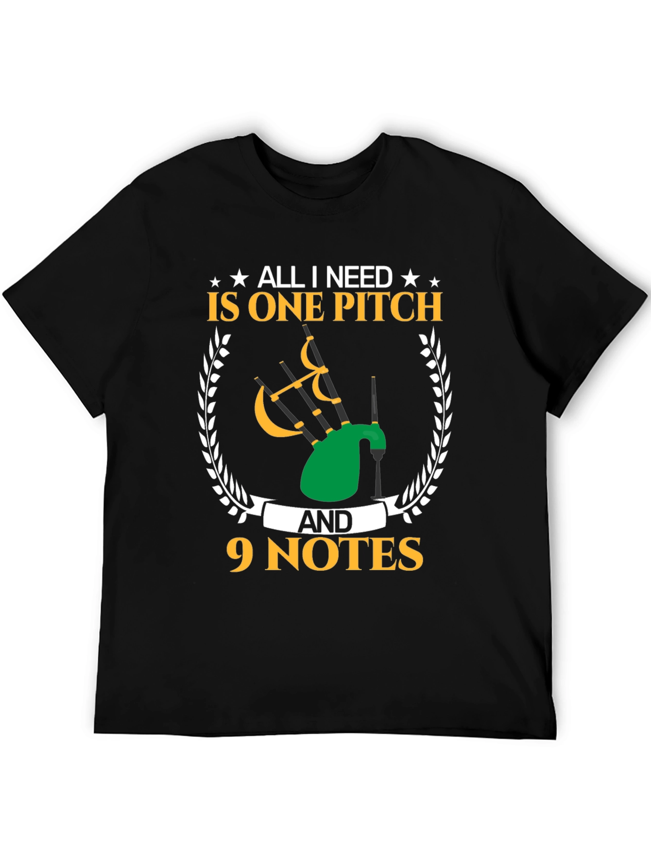 Bagpipe Musician T-Shirt - One Pitch & 9 Notes