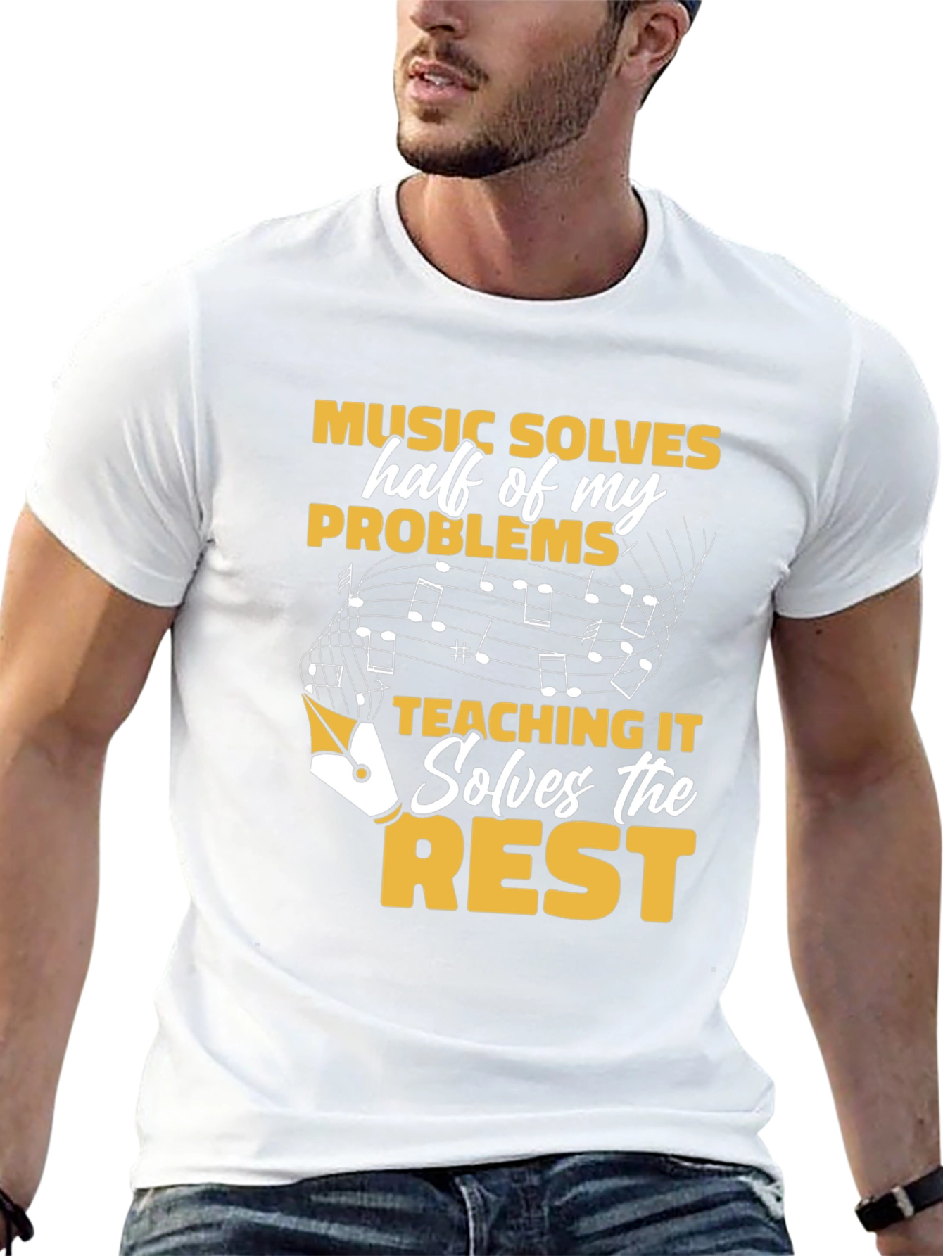Music Teacher T-Shirt - Solves Problems