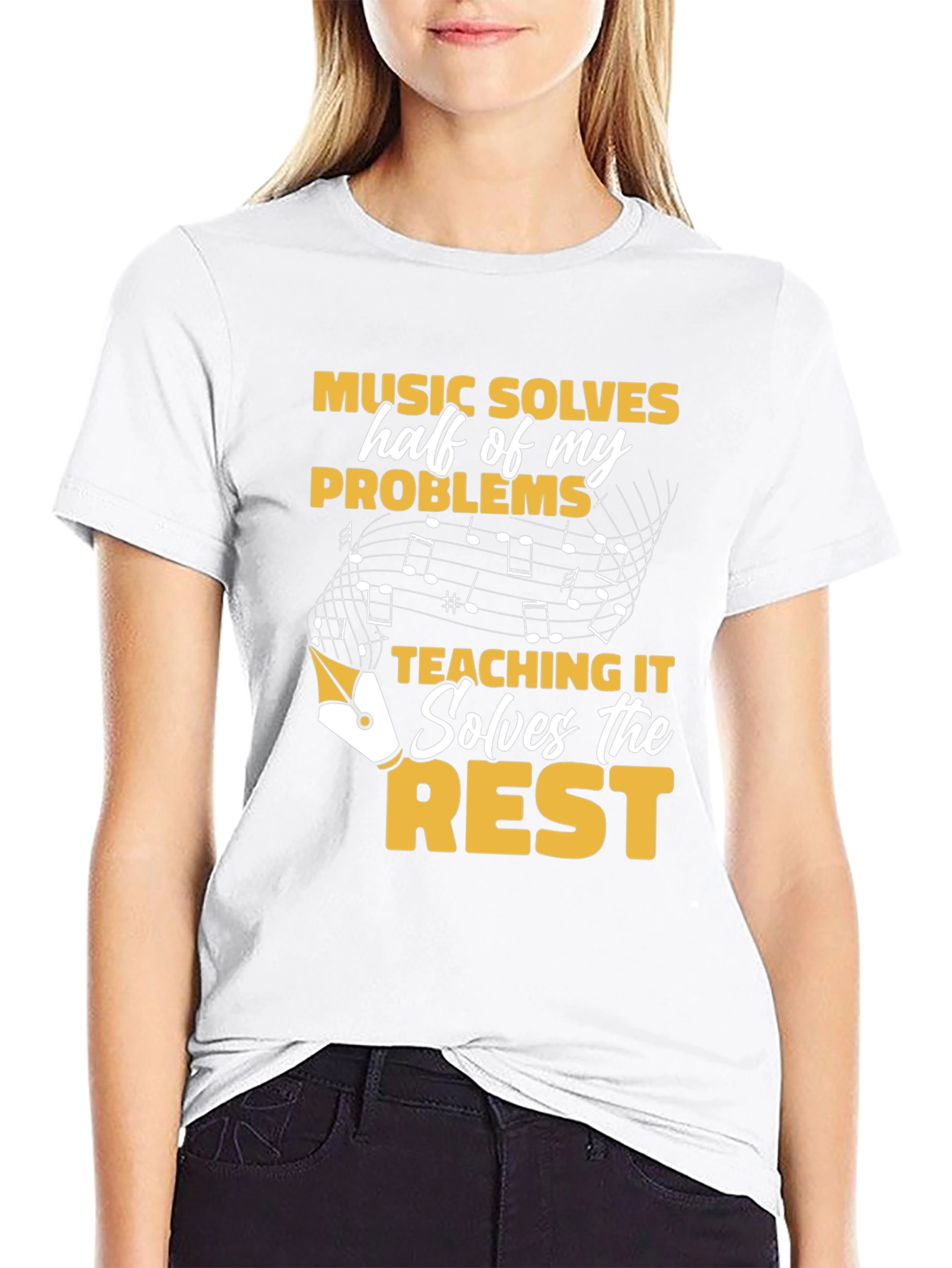 Music Teacher T-Shirt - Solves Problems