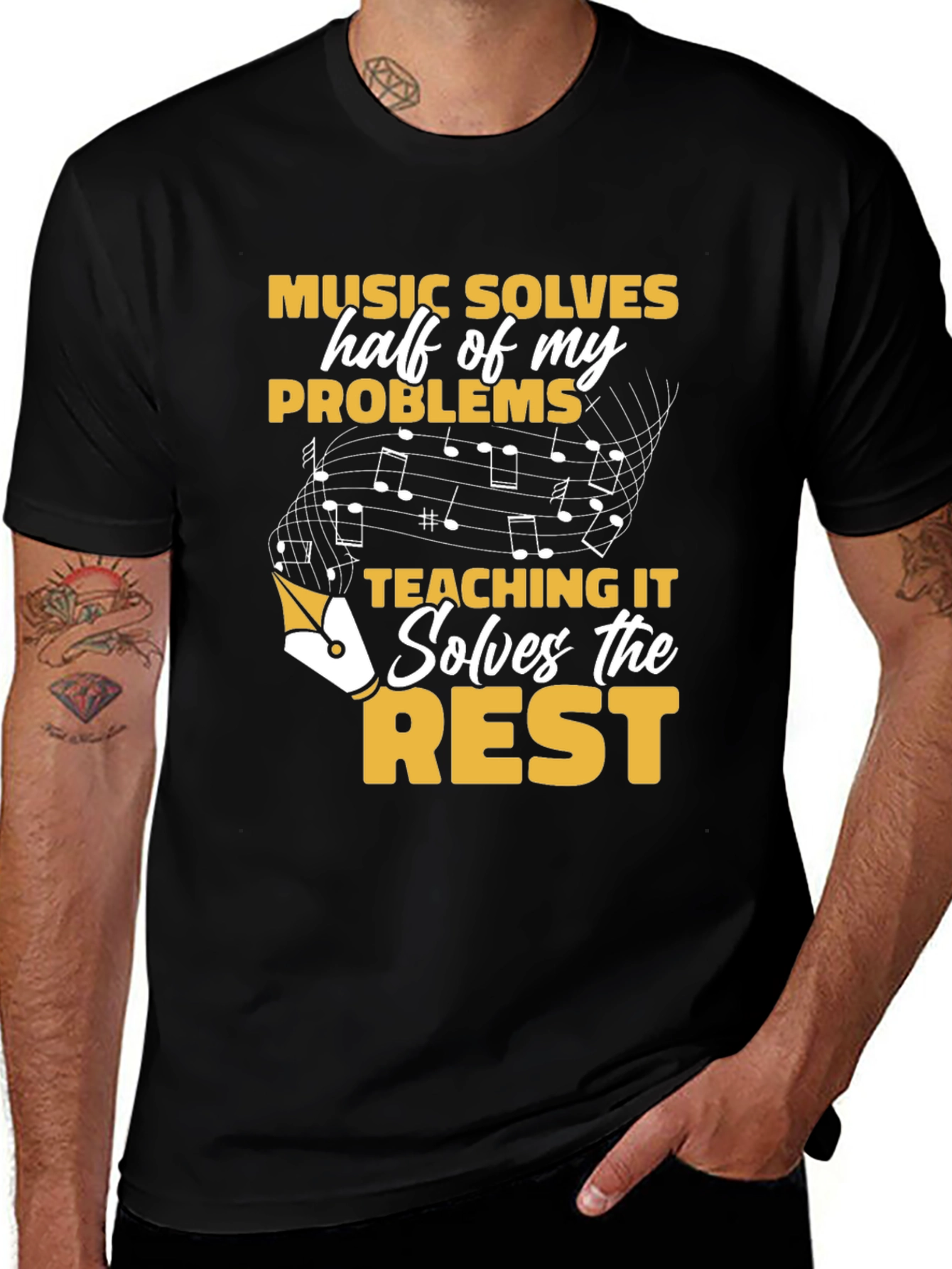 Music Teacher T-Shirt - Solves Problems
