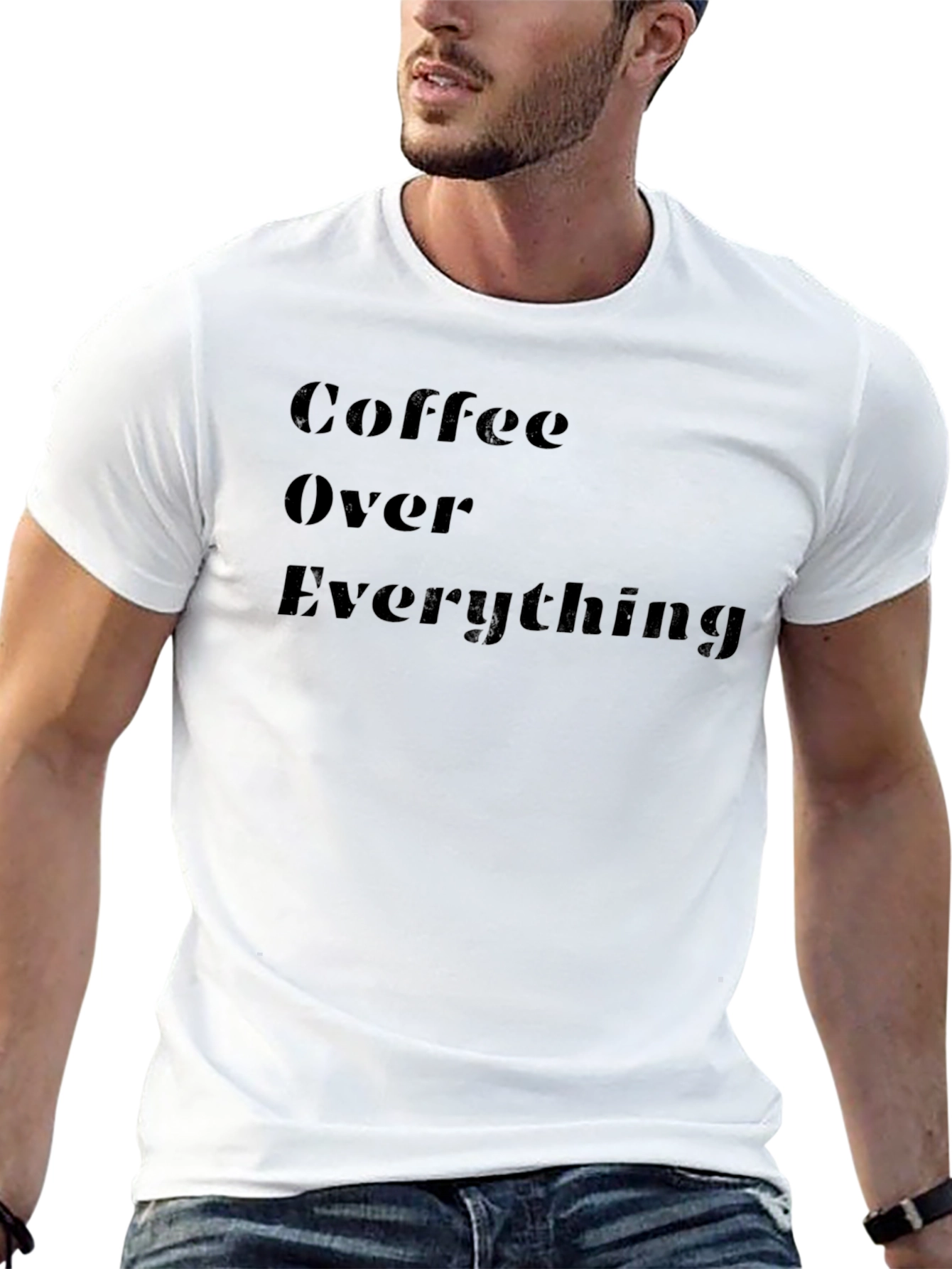 Coffee Over Everything Black Graphic Tee