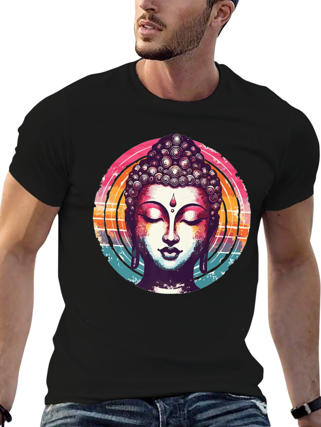 Buddha Graphic T-Shirt - Spiritual Zen Design