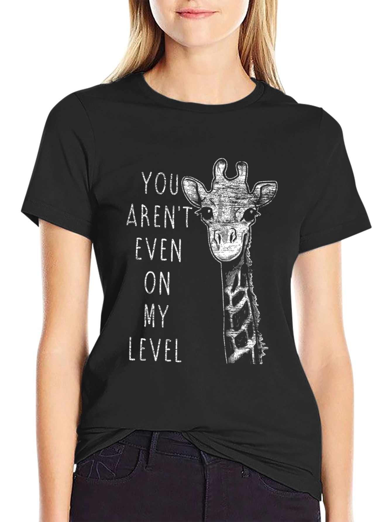 Giraffe Not On My Level Graphic T-Shirt