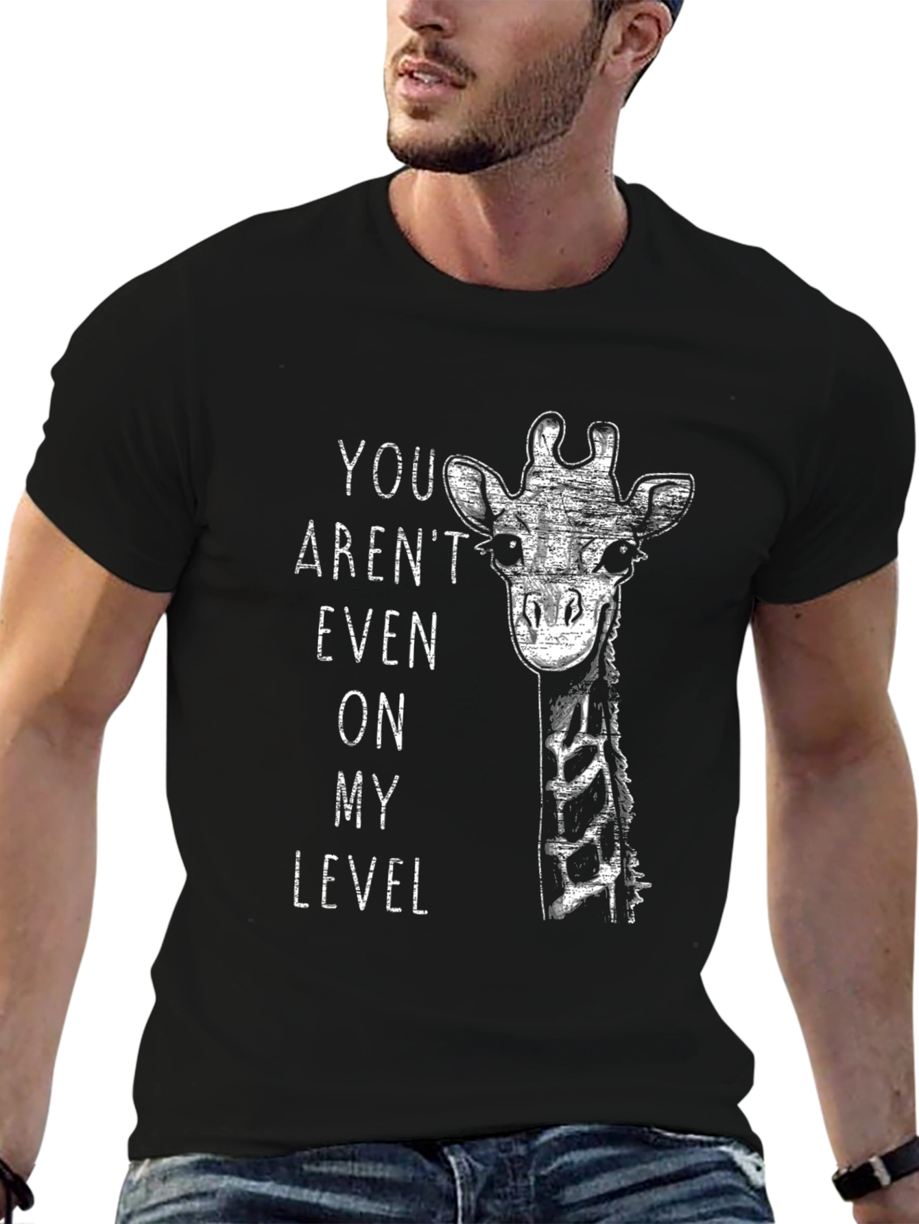 Giraffe Not On My Level Graphic T-Shirt