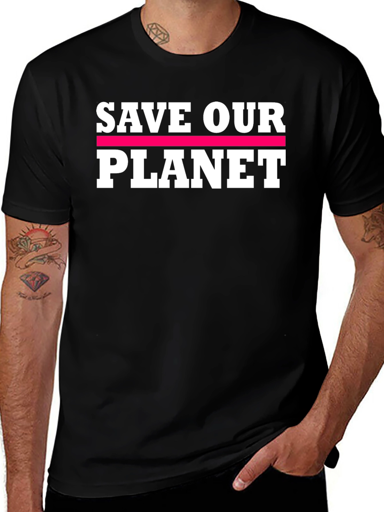 Save Our Planet Graphic Tee - Black