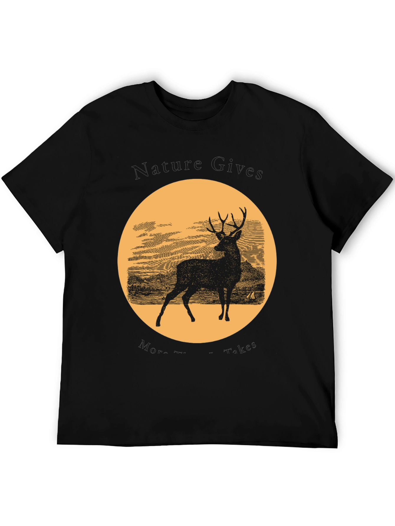 Deer Silhouette Graphic T-Shirt