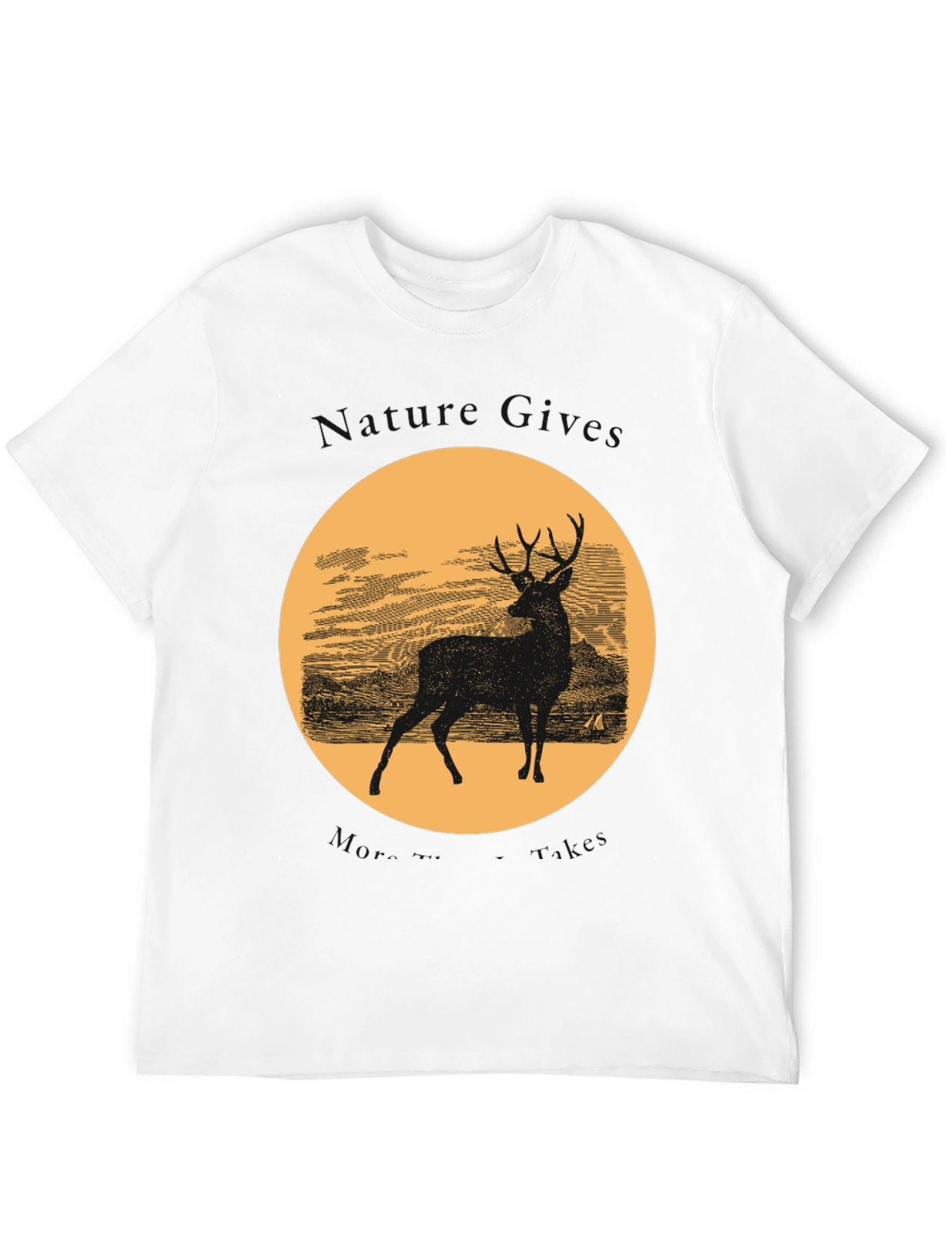 Deer Silhouette Graphic T-Shirt