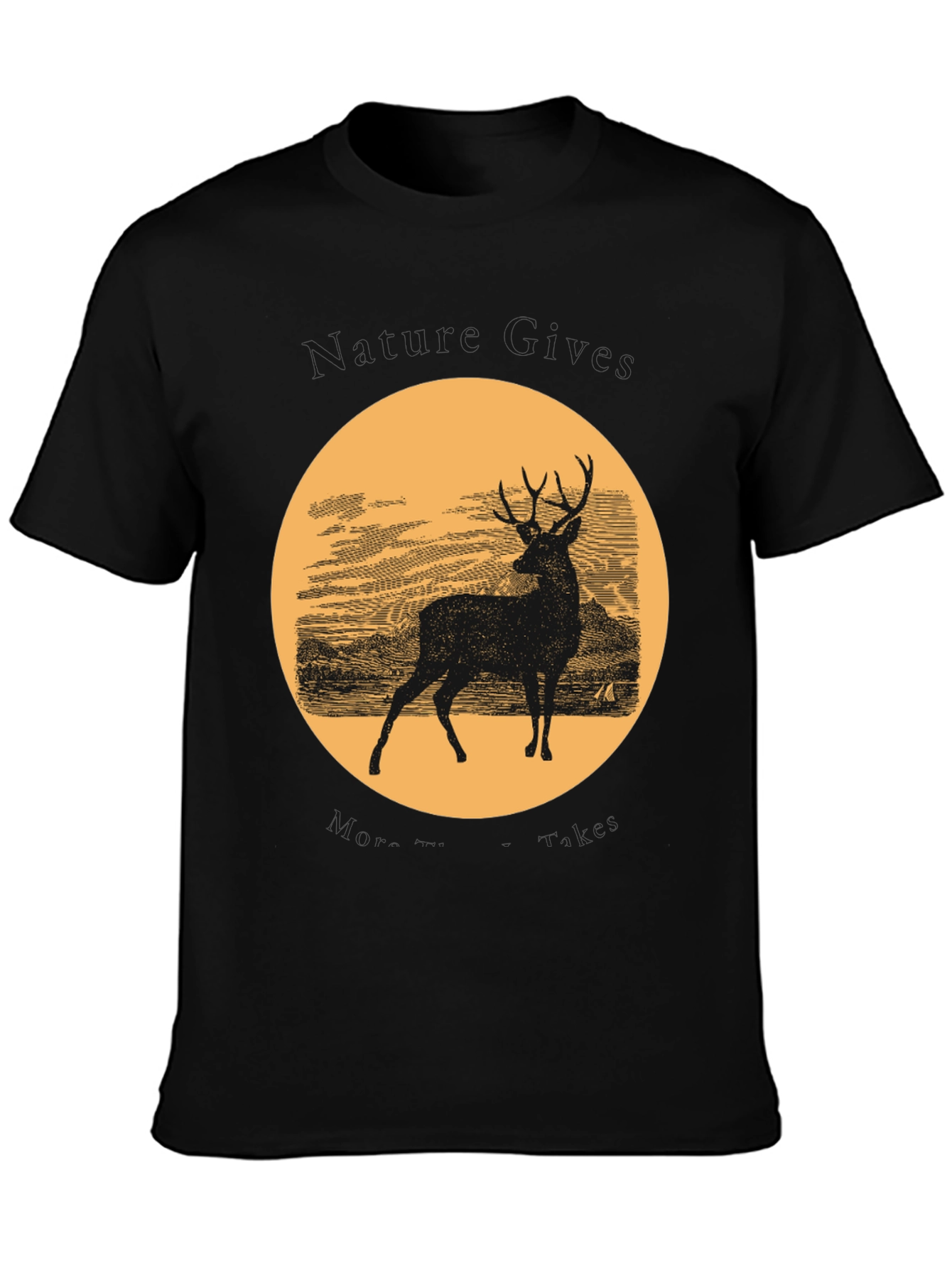 Deer Silhouette Graphic T-Shirt