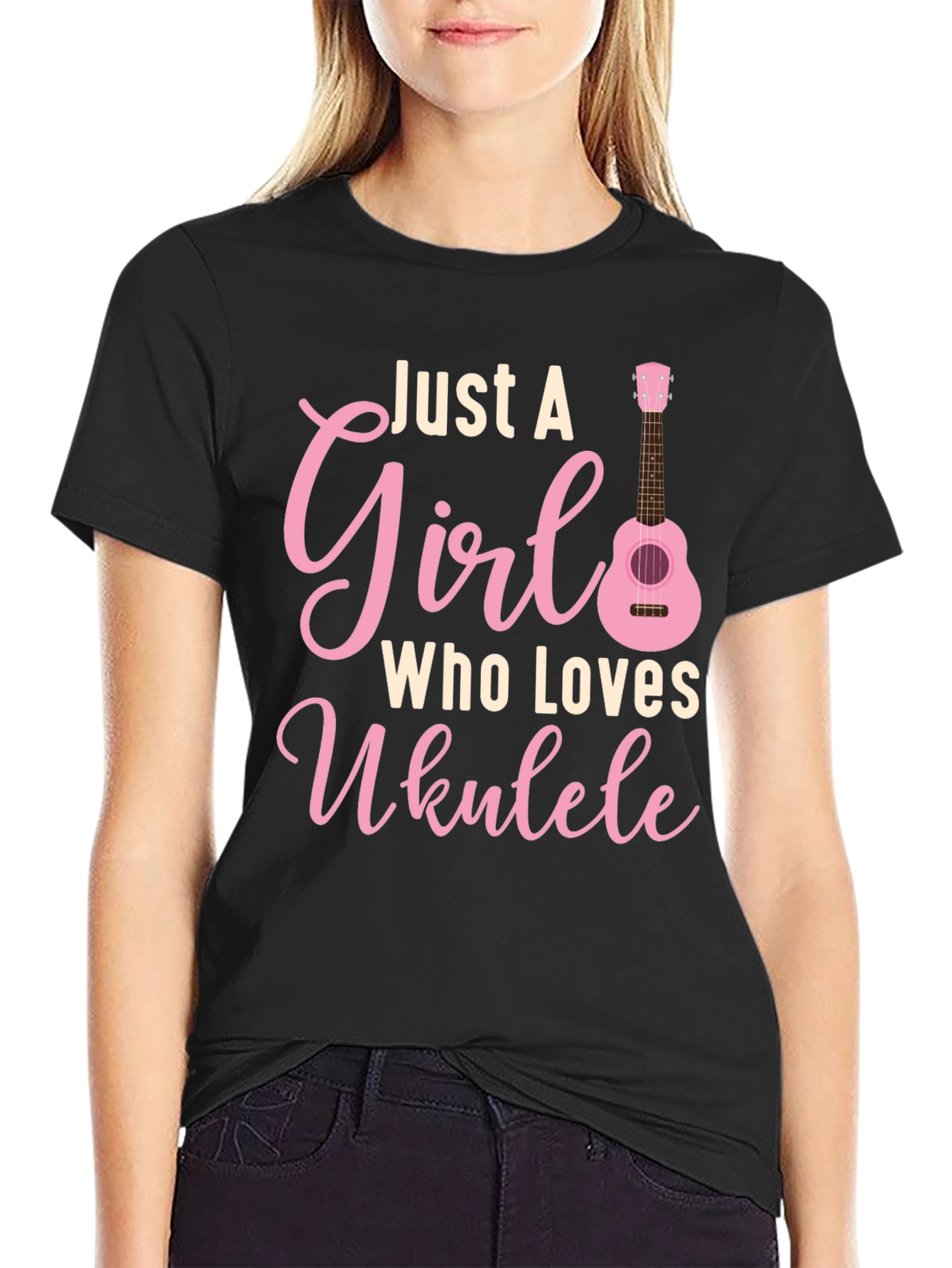 Just A Girl Who Loves Ukulele T-Shirt
