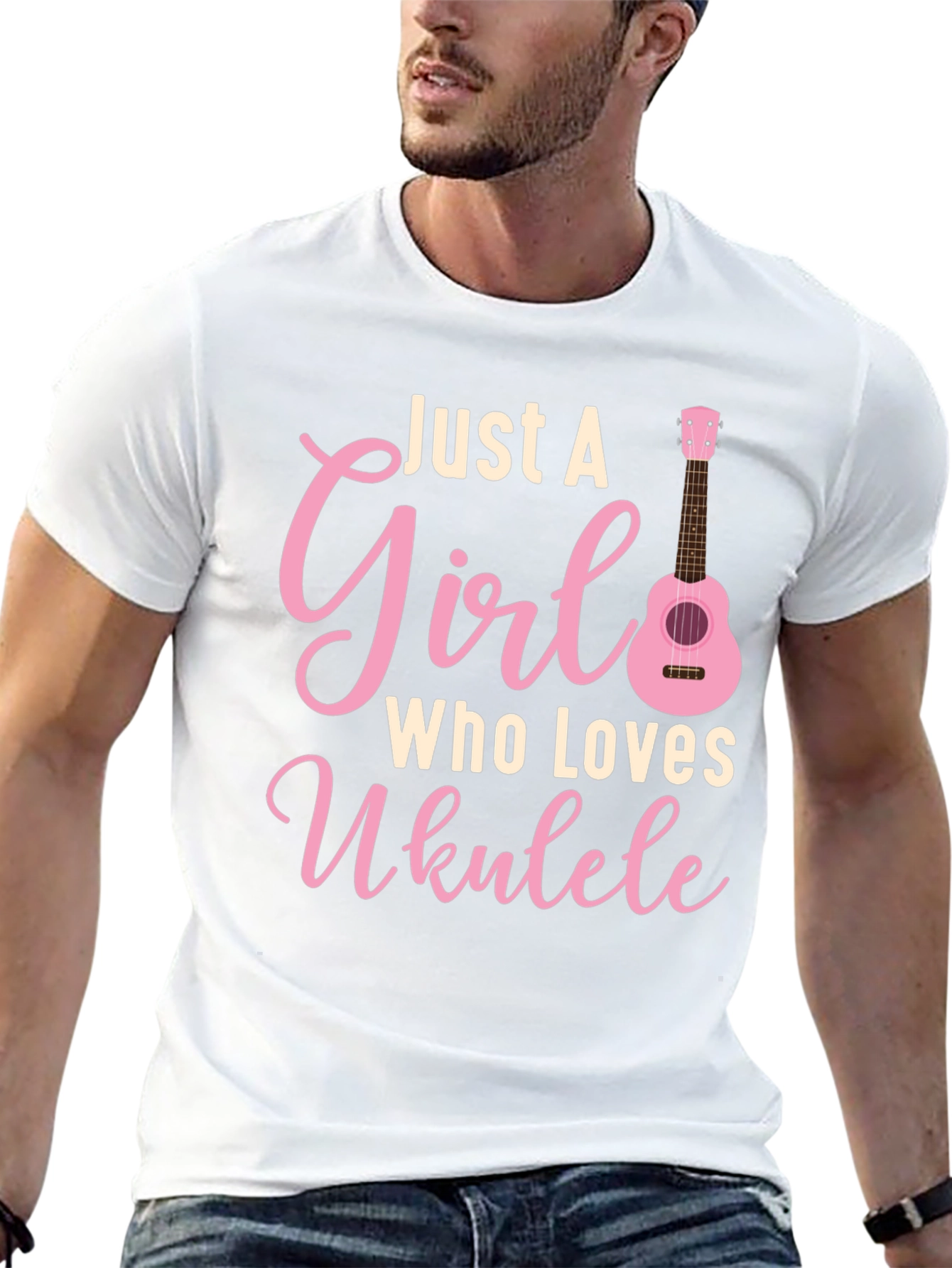 Just A Girl Who Loves Ukulele T-Shirt