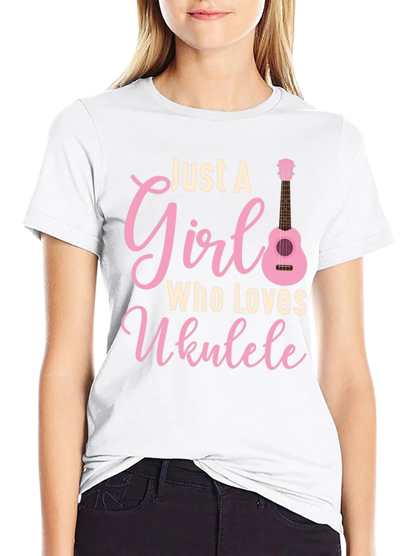 Just A Girl Who Loves Ukulele T-Shirt
