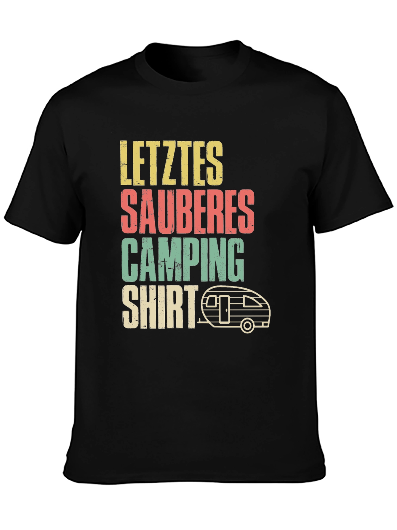 Letztes Sauberes Camping Shirt - Black Tee
