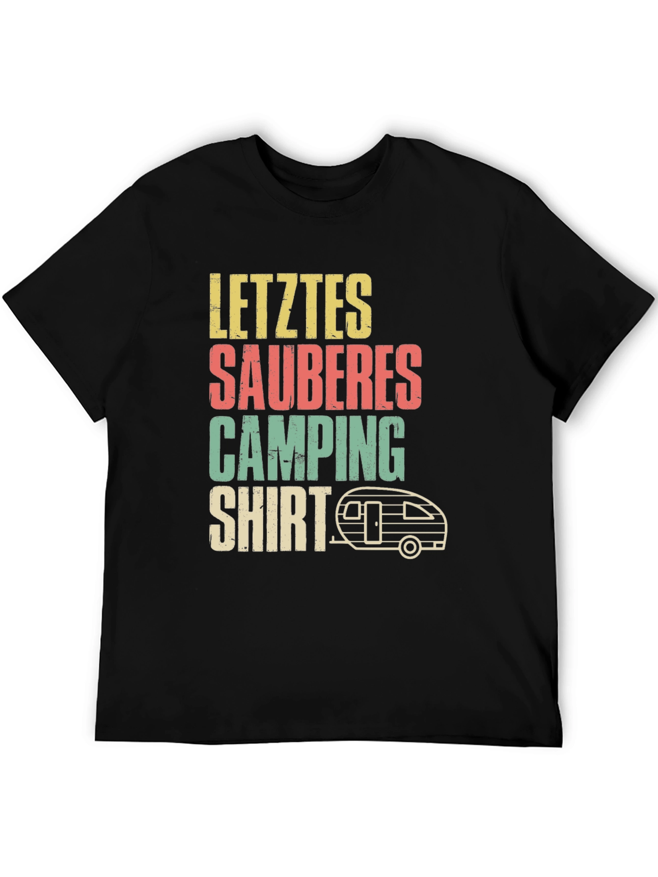 Letztes Sauberes Camping Shirt - Black Tee