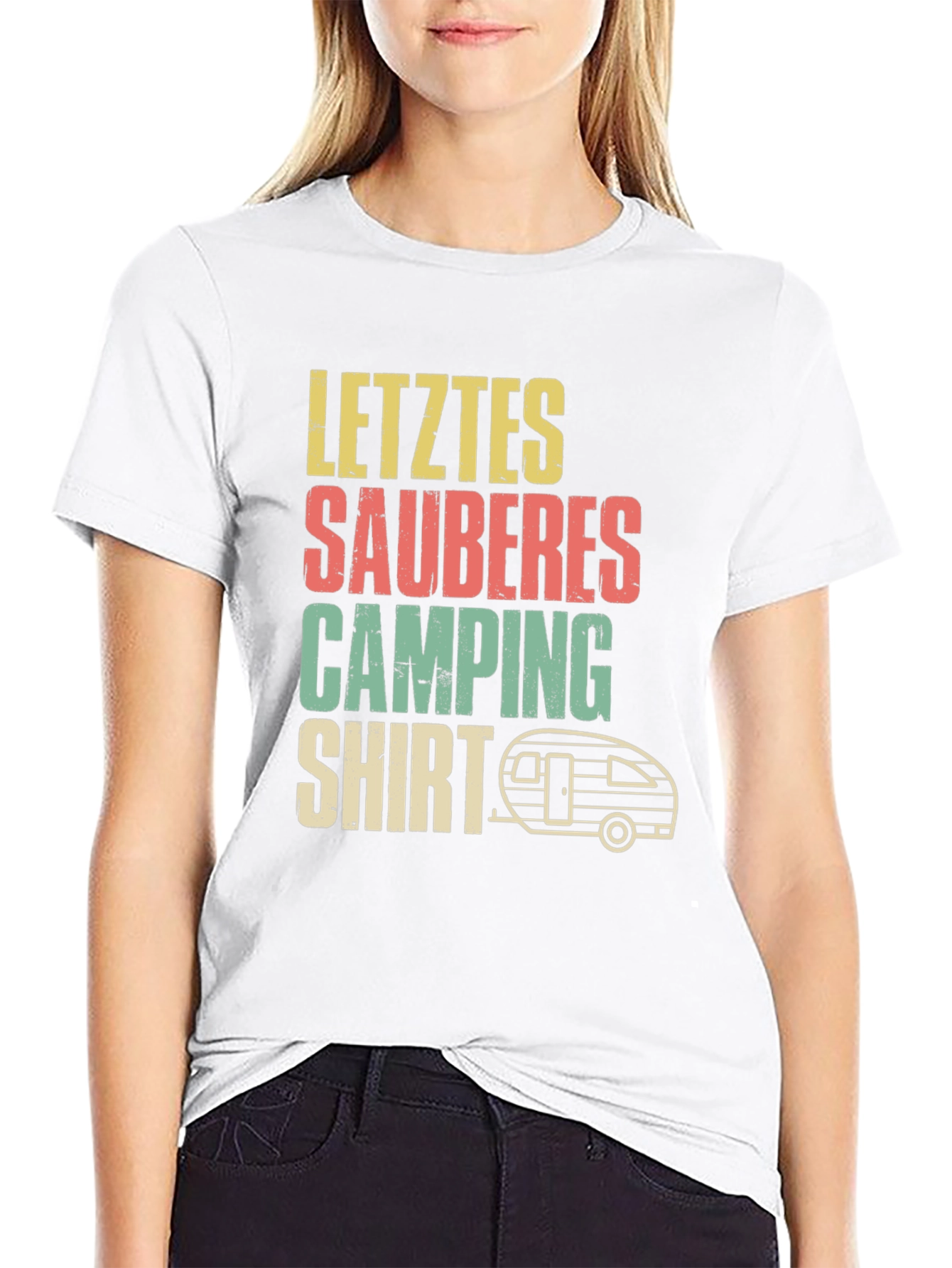 Letztes Sauberes Camping Shirt - Black Tee