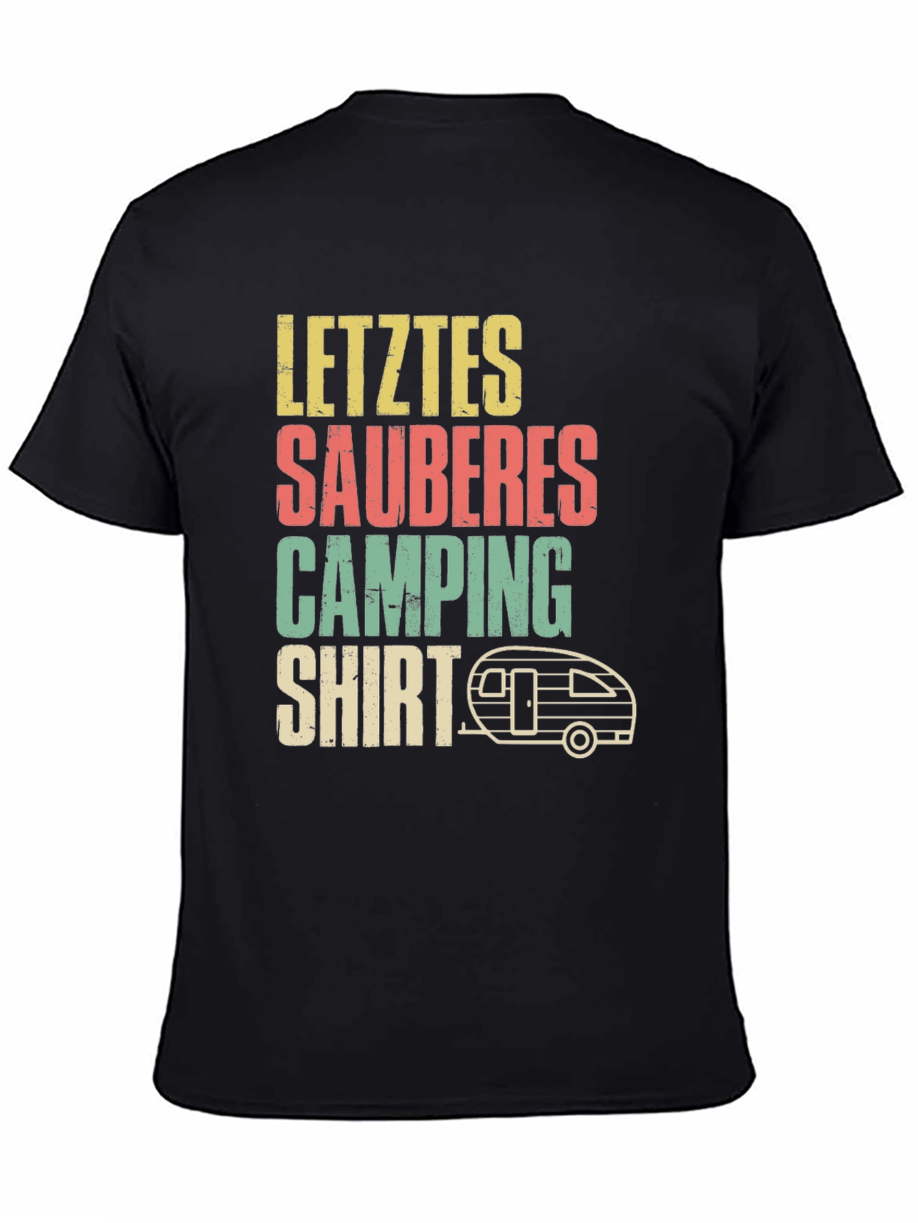 Letztes Sauberes Camping Shirt - Black Tee