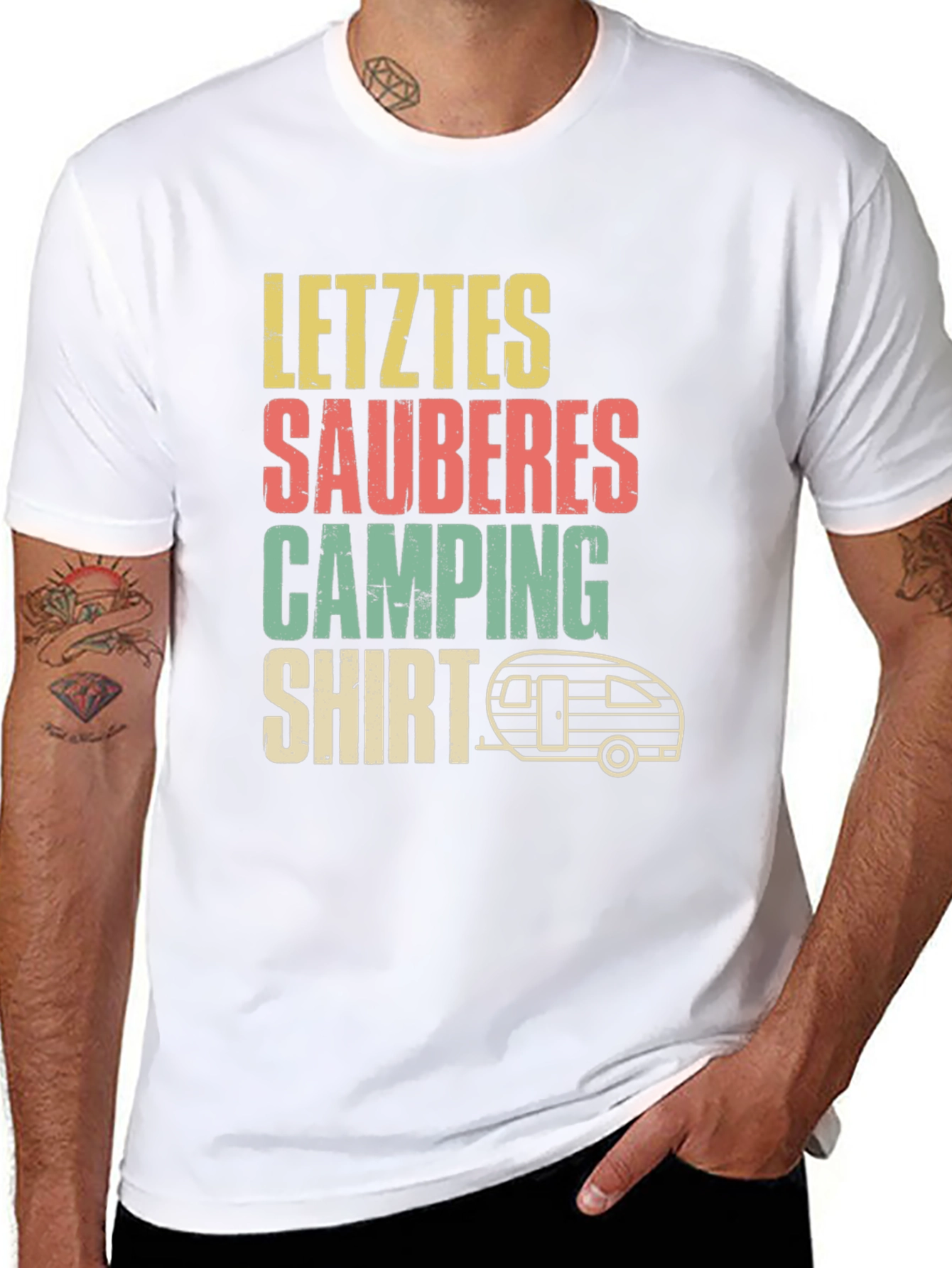 Letztes Sauberes Camping Shirt - Black Tee