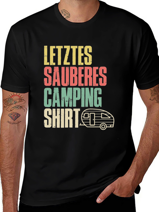 Letztes Sauberes Camping Shirt - Black Tee