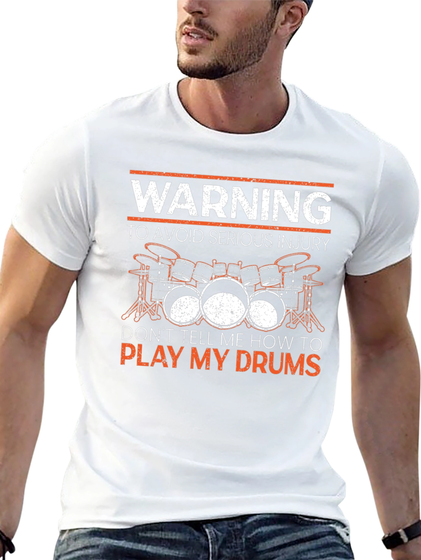Warning Play My Drums Graphic Tee