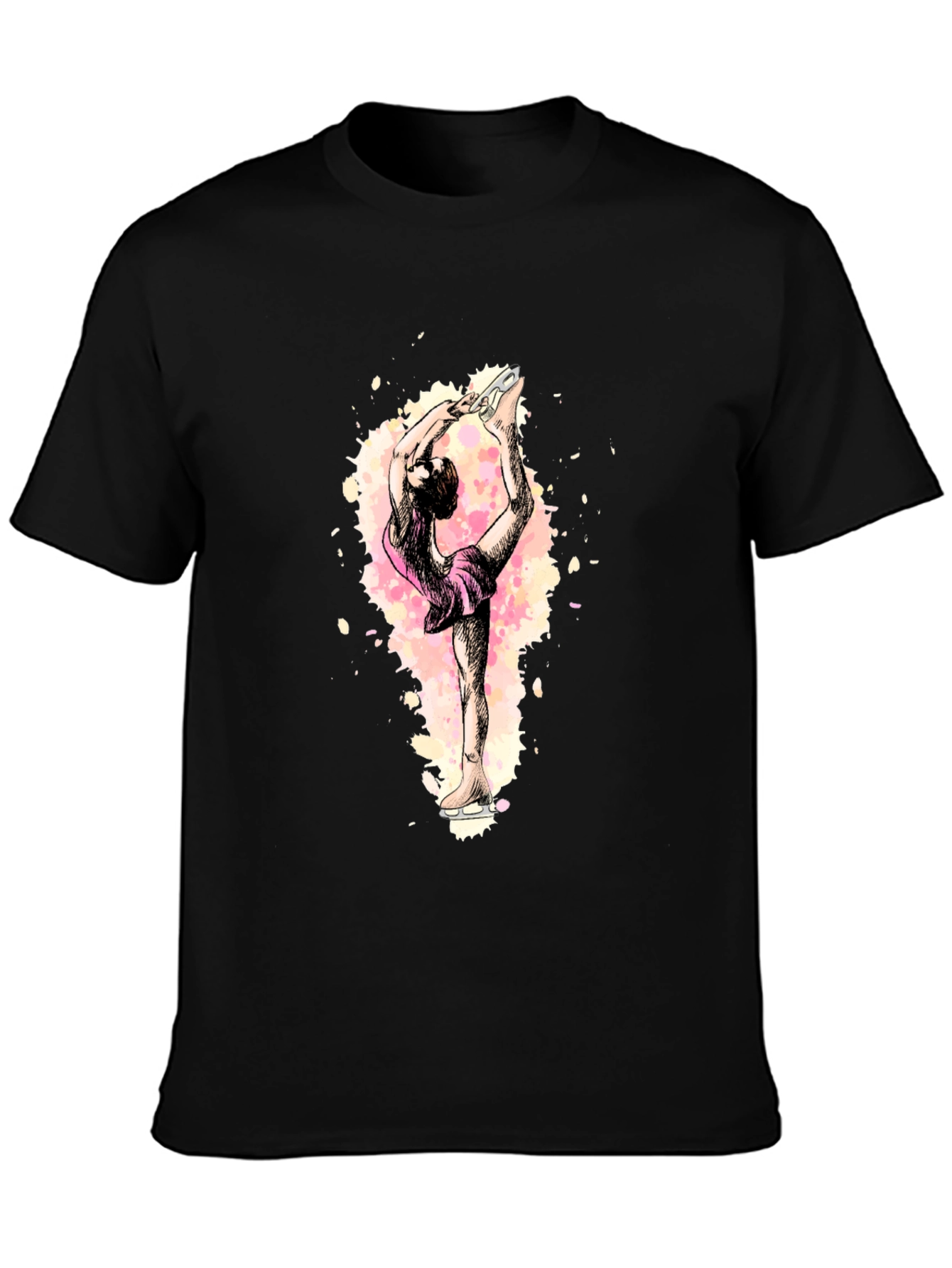 Figure Skater Graphic Black T-Shirt