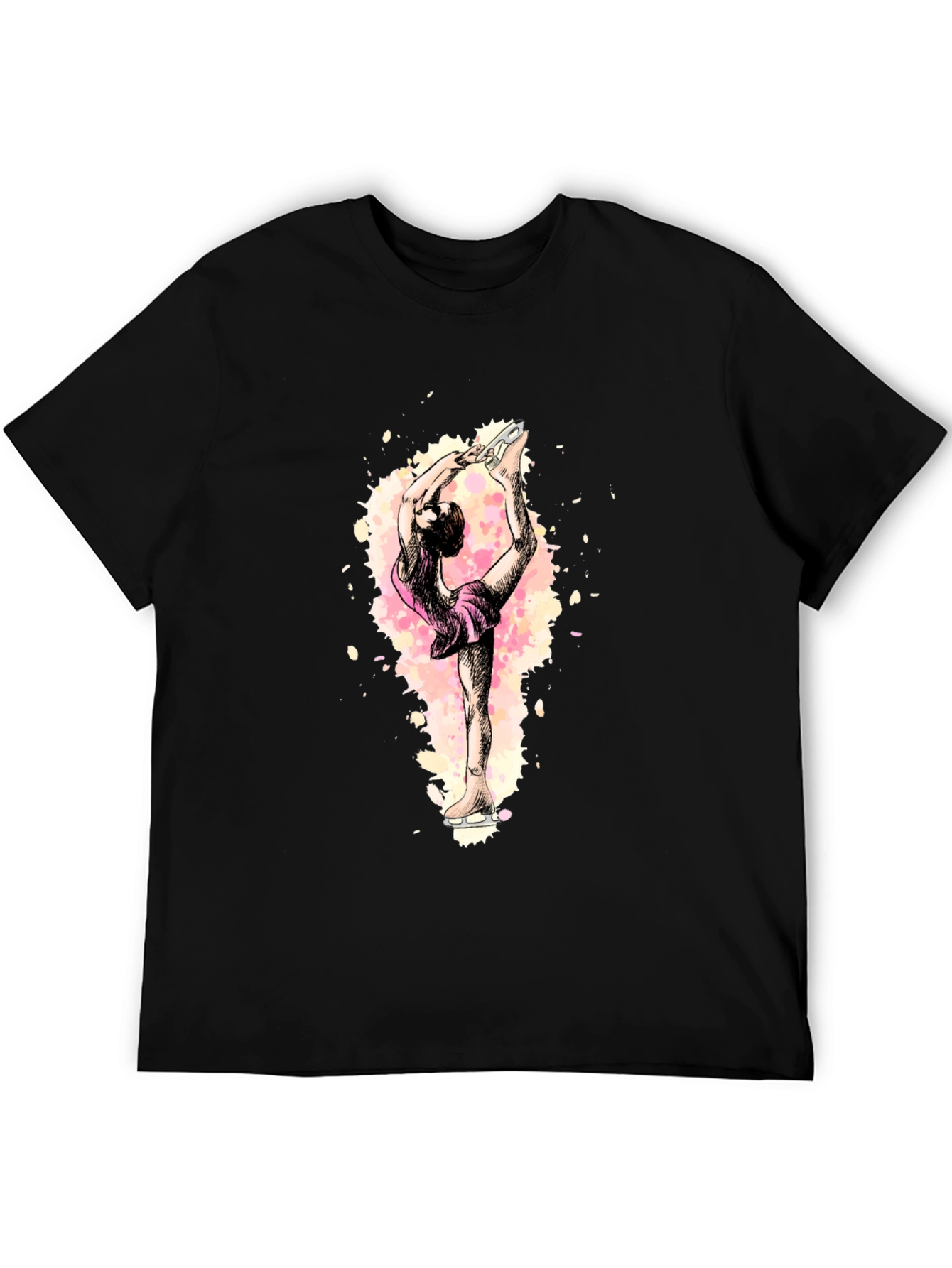 Figure Skater Graphic Black T-Shirt
