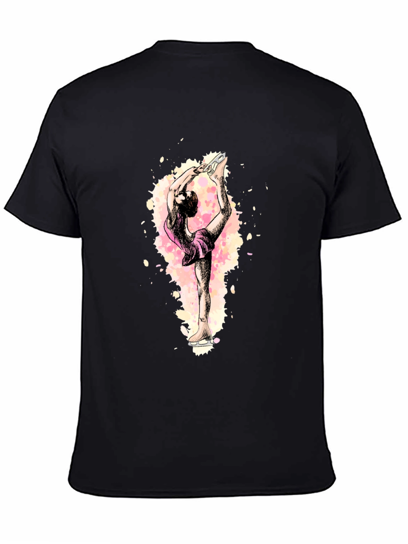 Figure Skater Graphic Black T-Shirt