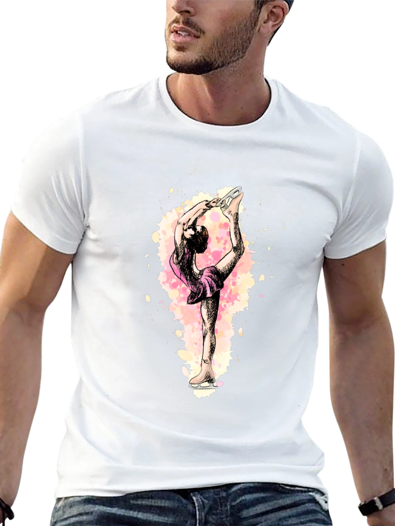 Figure Skater Graphic Black T-Shirt