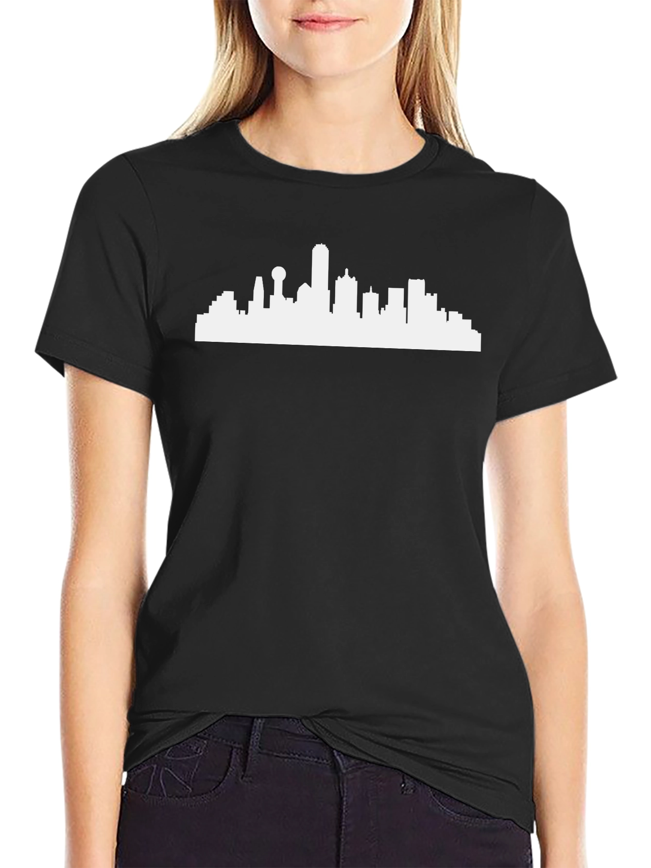 City Skyline Graphic Tee - Modern Black T-Shirt