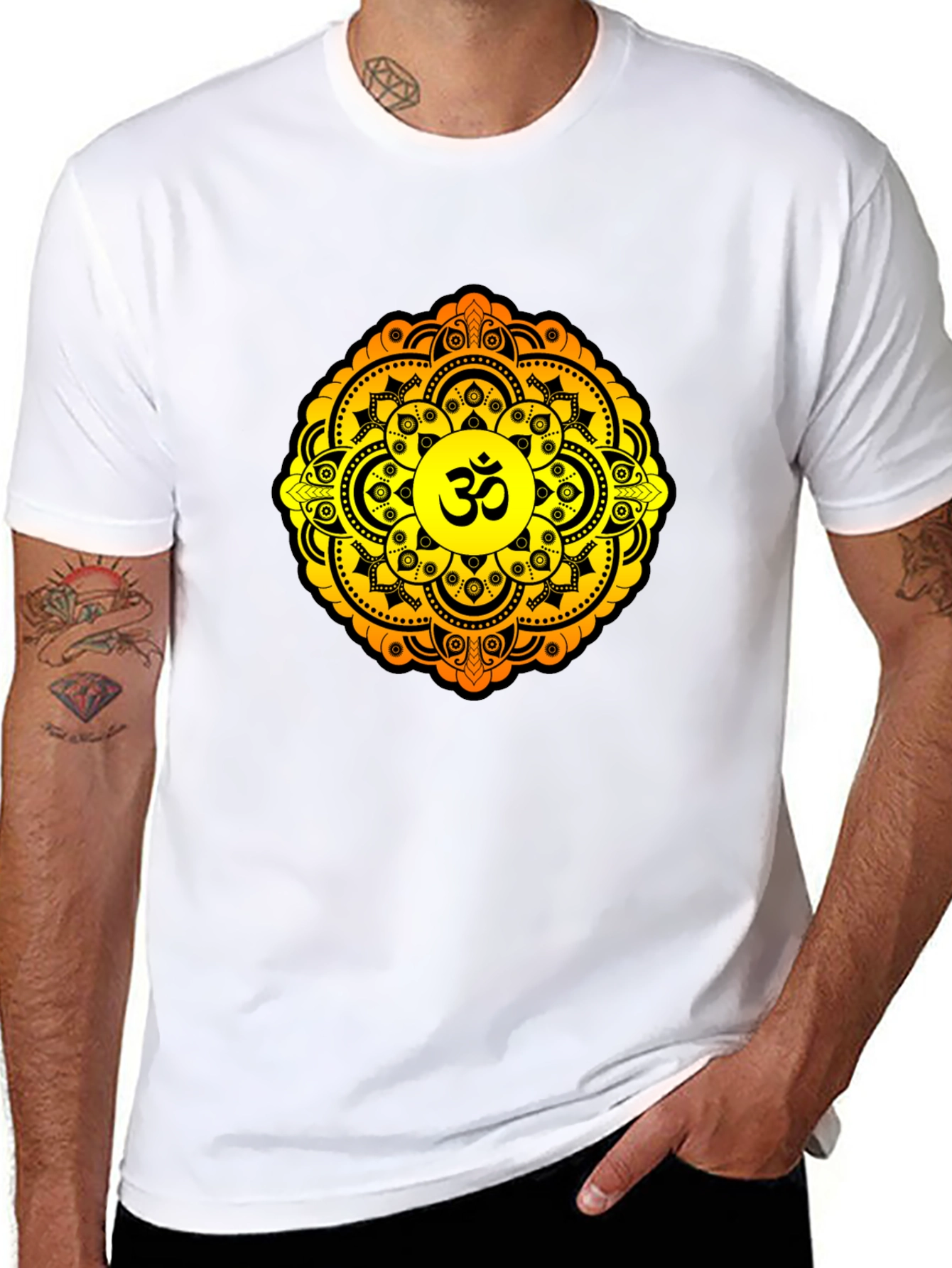 Om Mandala Graphic T-Shirt - Black