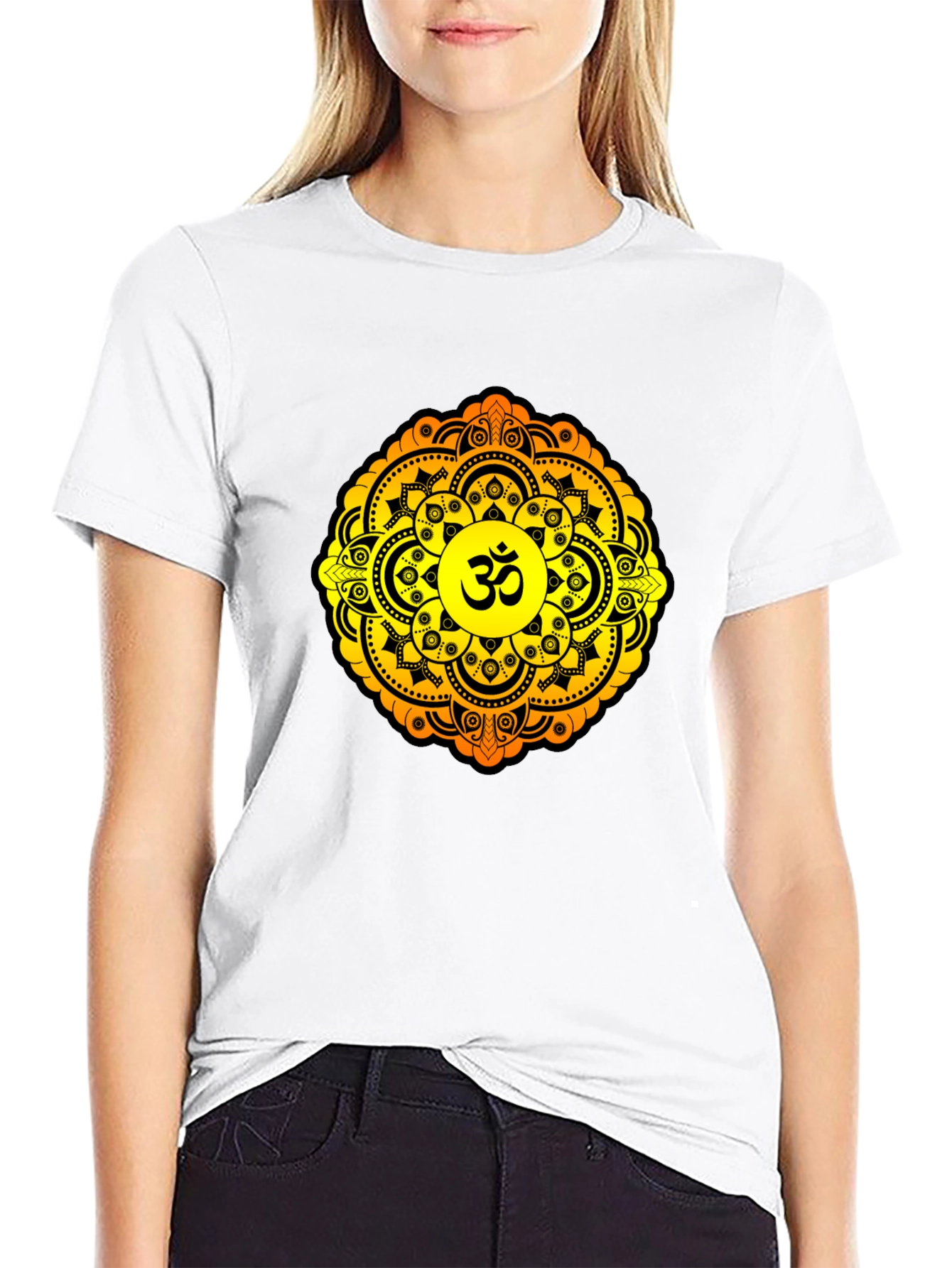 Om Mandala Graphic T-Shirt - Black