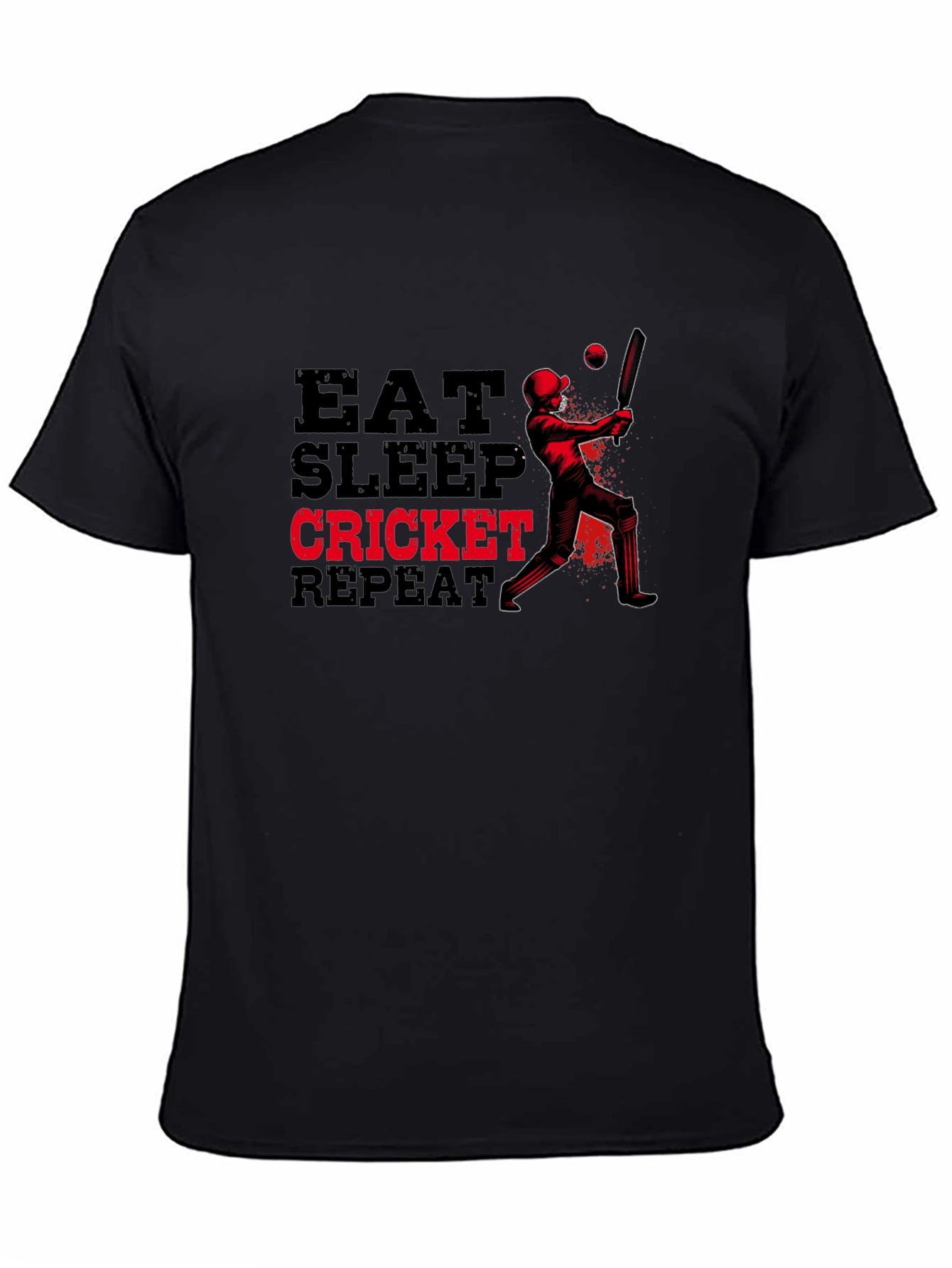 Eat Sleep Cricket Repeat Graphic T-Shirt