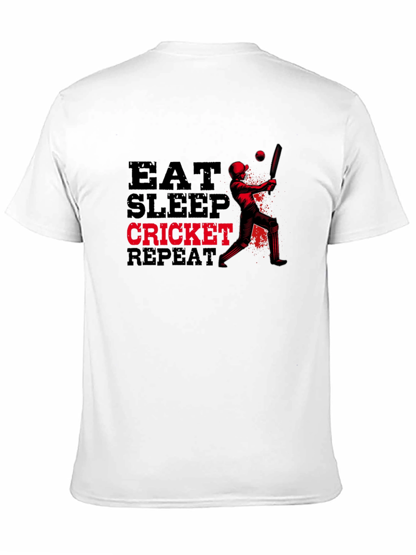 Eat Sleep Cricket Repeat Graphic T-Shirt