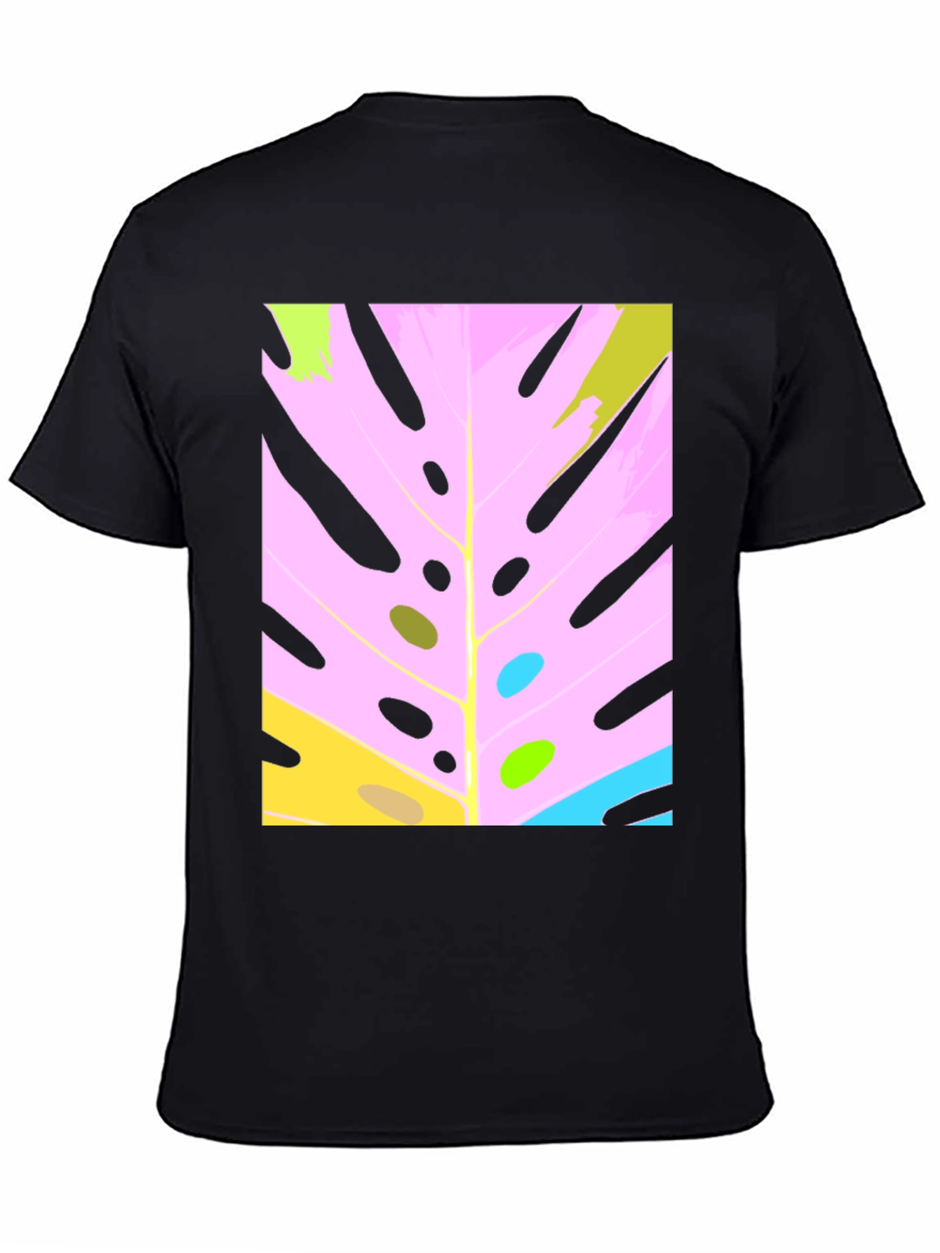 Modern Abstract Monstera Leaf Graphic Tee
