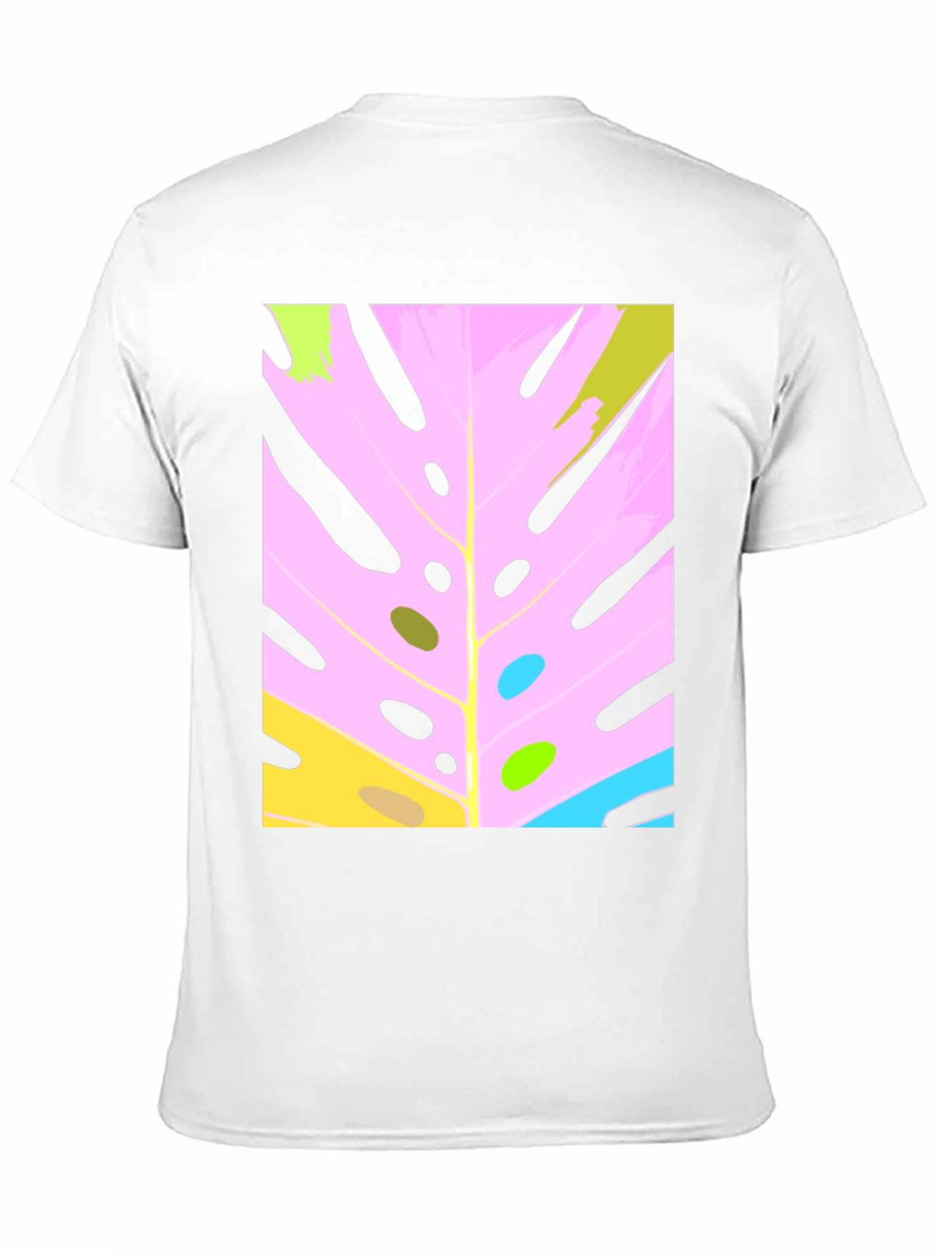Modern Abstract Monstera Leaf Graphic Tee
