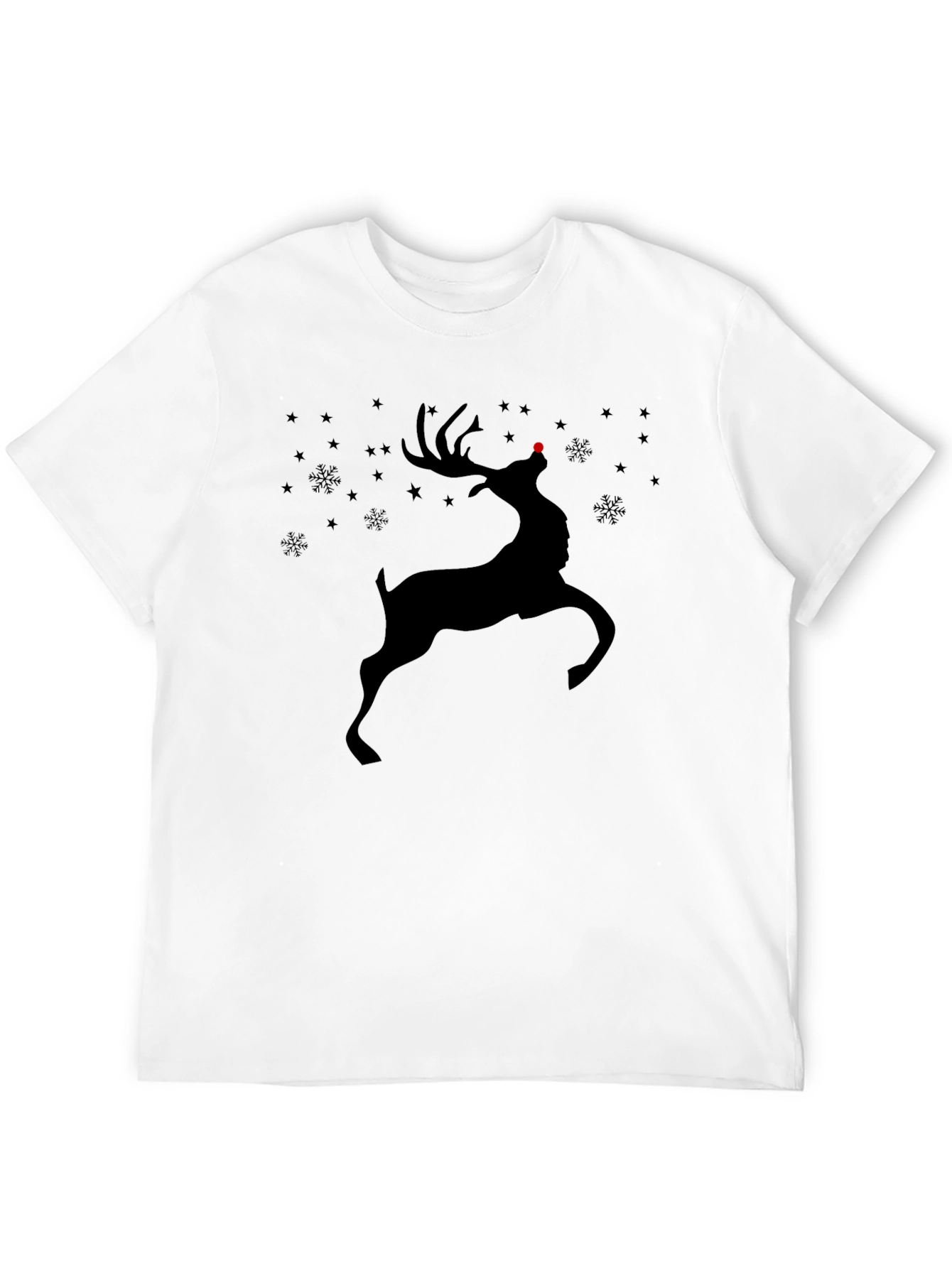Reindeer Graphic Tee - Holiday Christmas Shirt