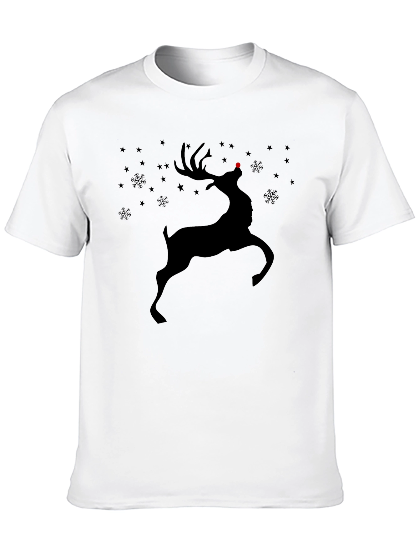 Reindeer Graphic Tee - Holiday Christmas Shirt