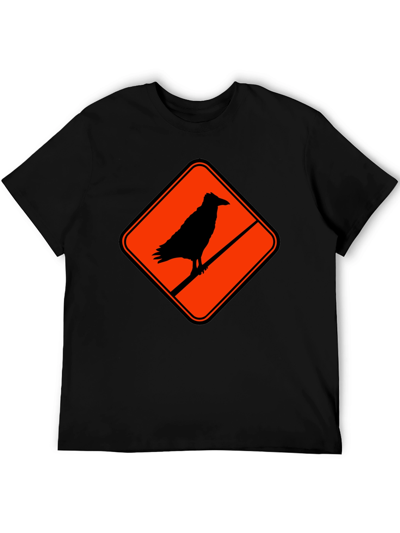 Raven Silhouette Graphic Black T-Shirt