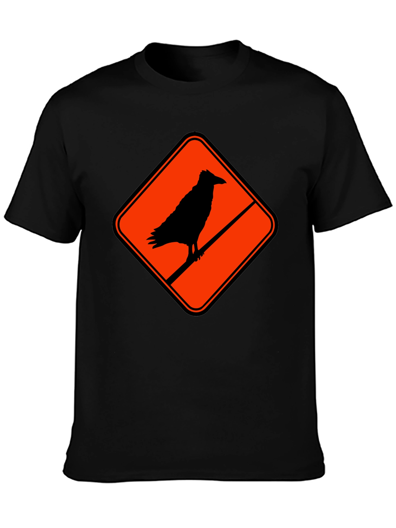 Raven Silhouette Graphic Black T-Shirt