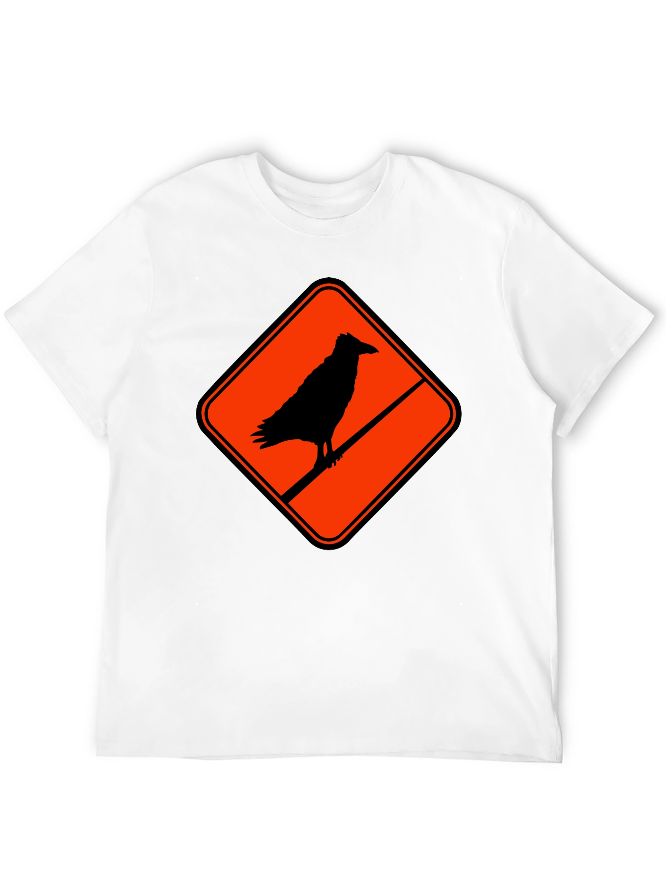 Raven Silhouette Graphic Black T-Shirt