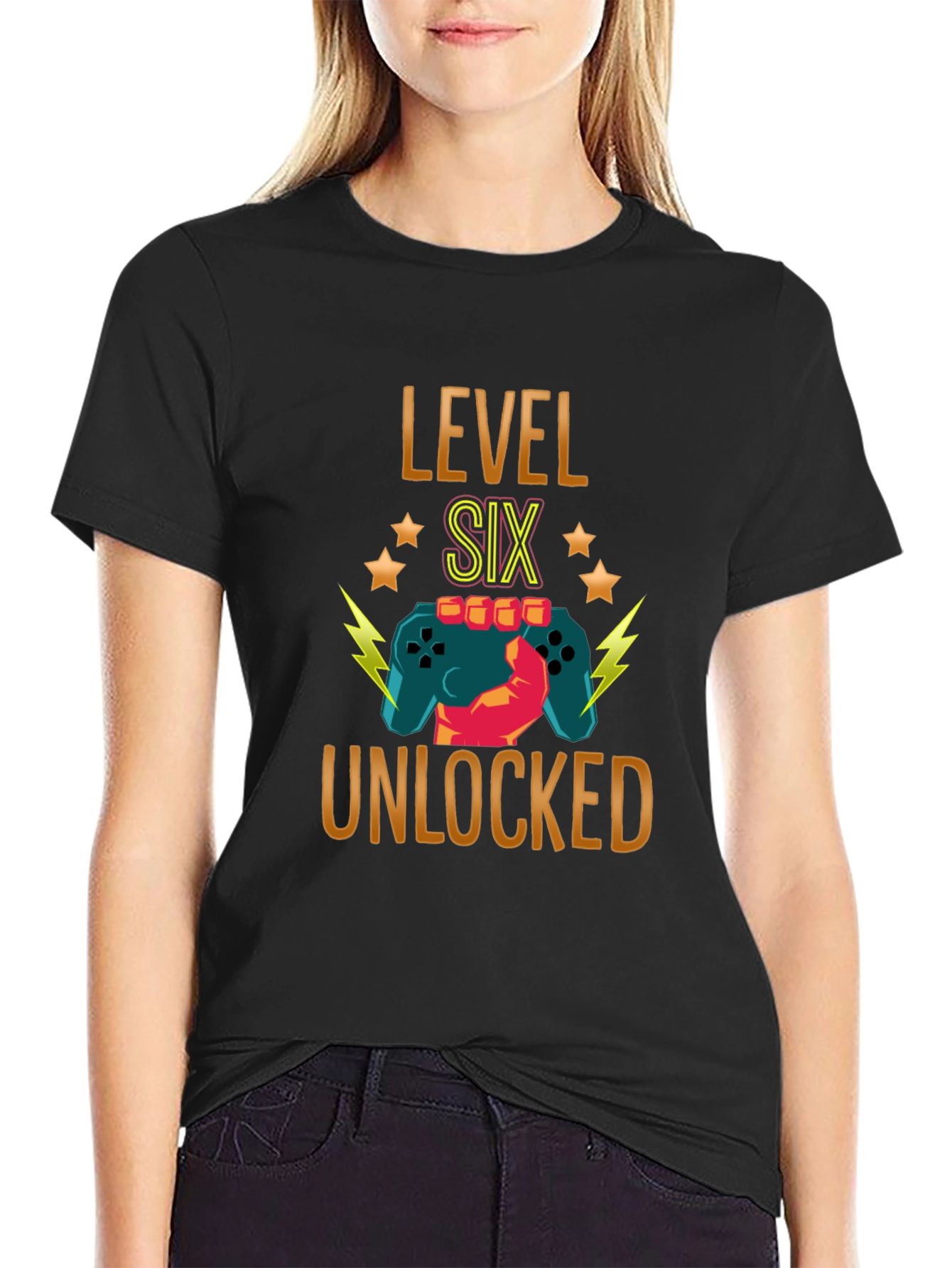 Level Six Unlocked Gamer Birthday Tee