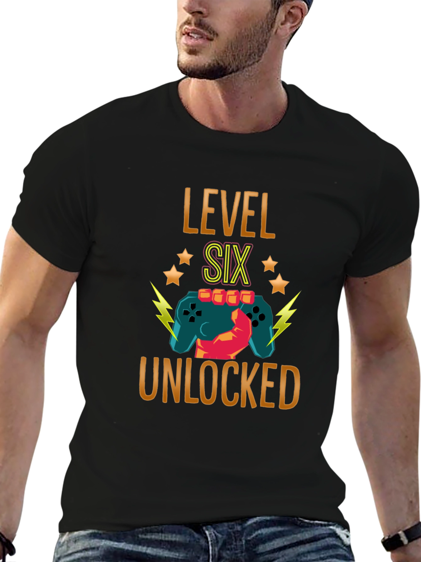 Level Six Unlocked Gamer Birthday Tee