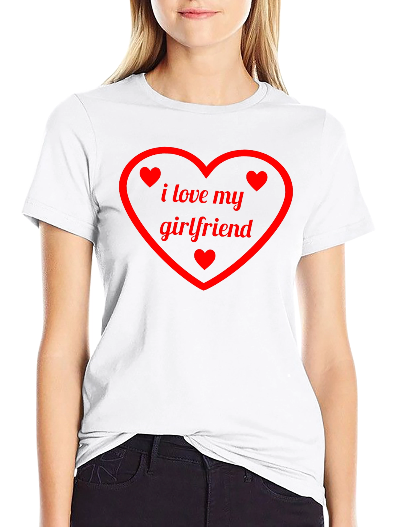 I Love My Girlfriend T-Shirt Heart Valentines Day Gift