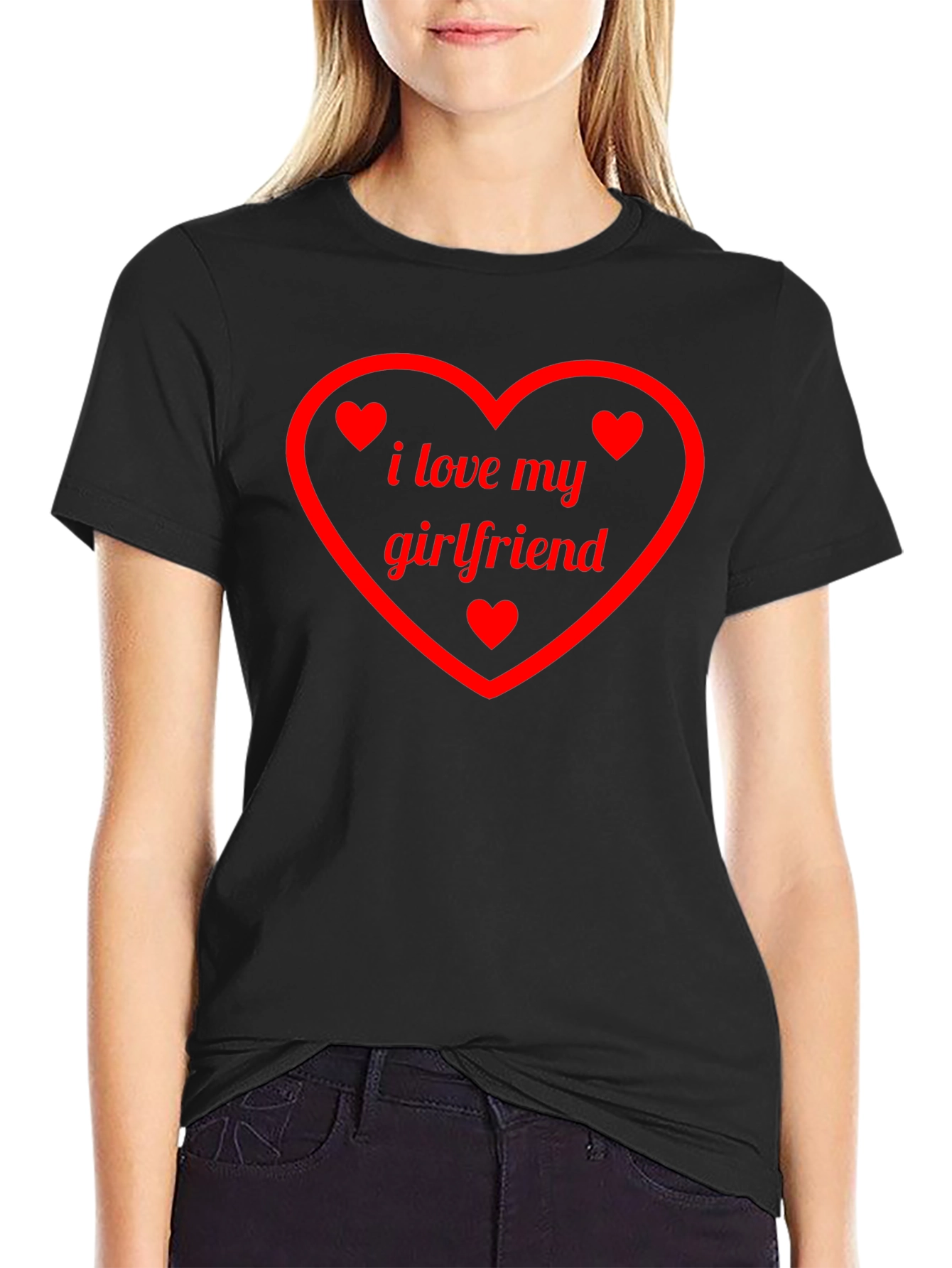 I Love My Girlfriend T-Shirt Heart Valentines Day Gift