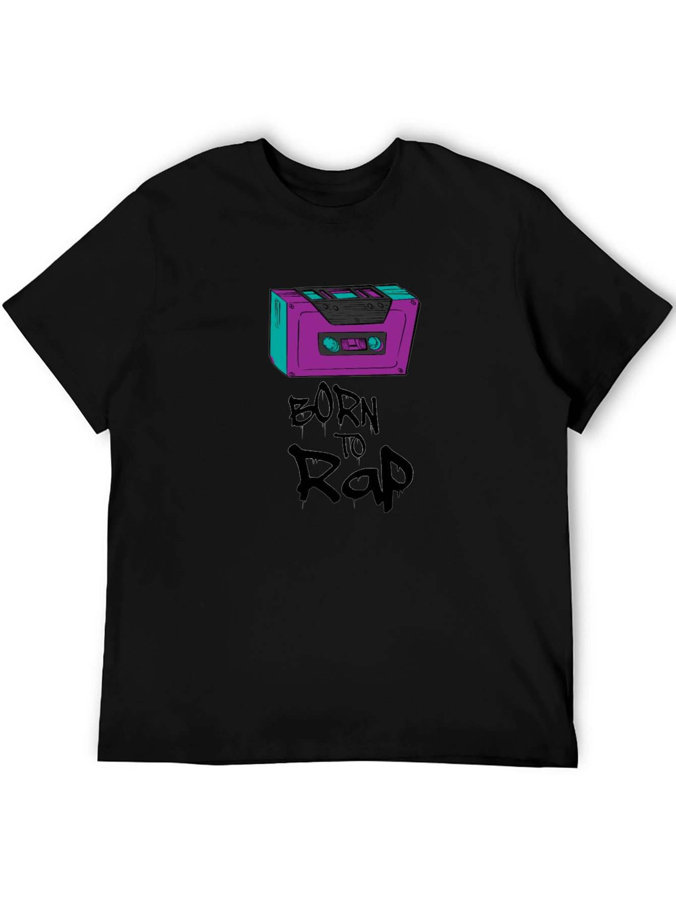 Born To Rap Cassette Tape Graphic Tee