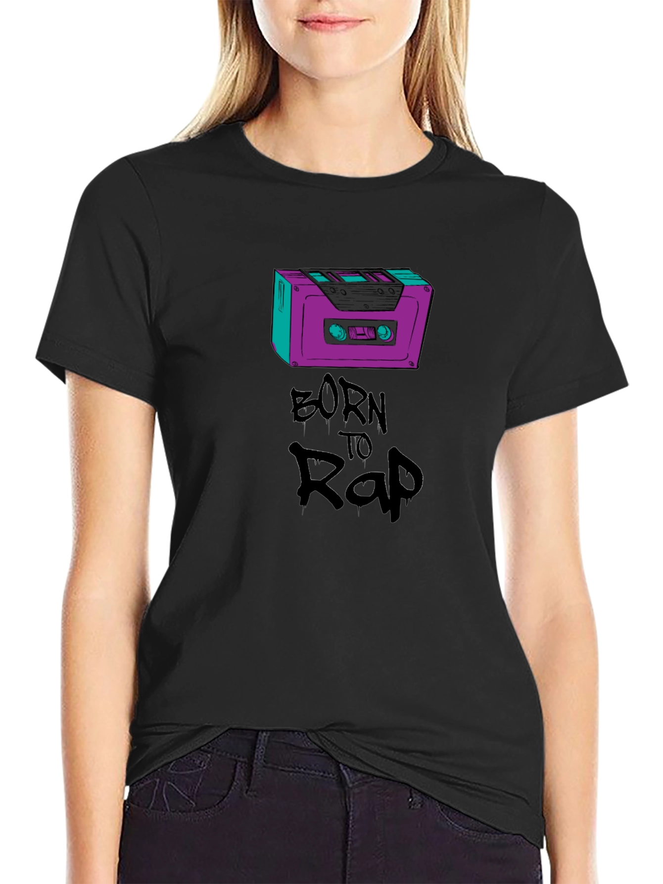 Born To Rap Cassette Tape Graphic Tee