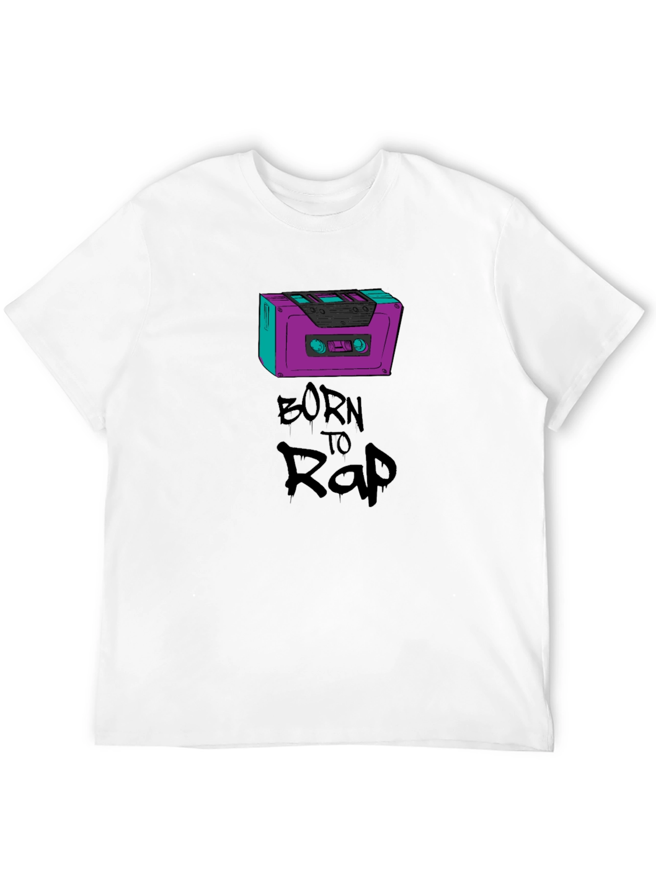 Born To Rap Cassette Tape Graphic Tee