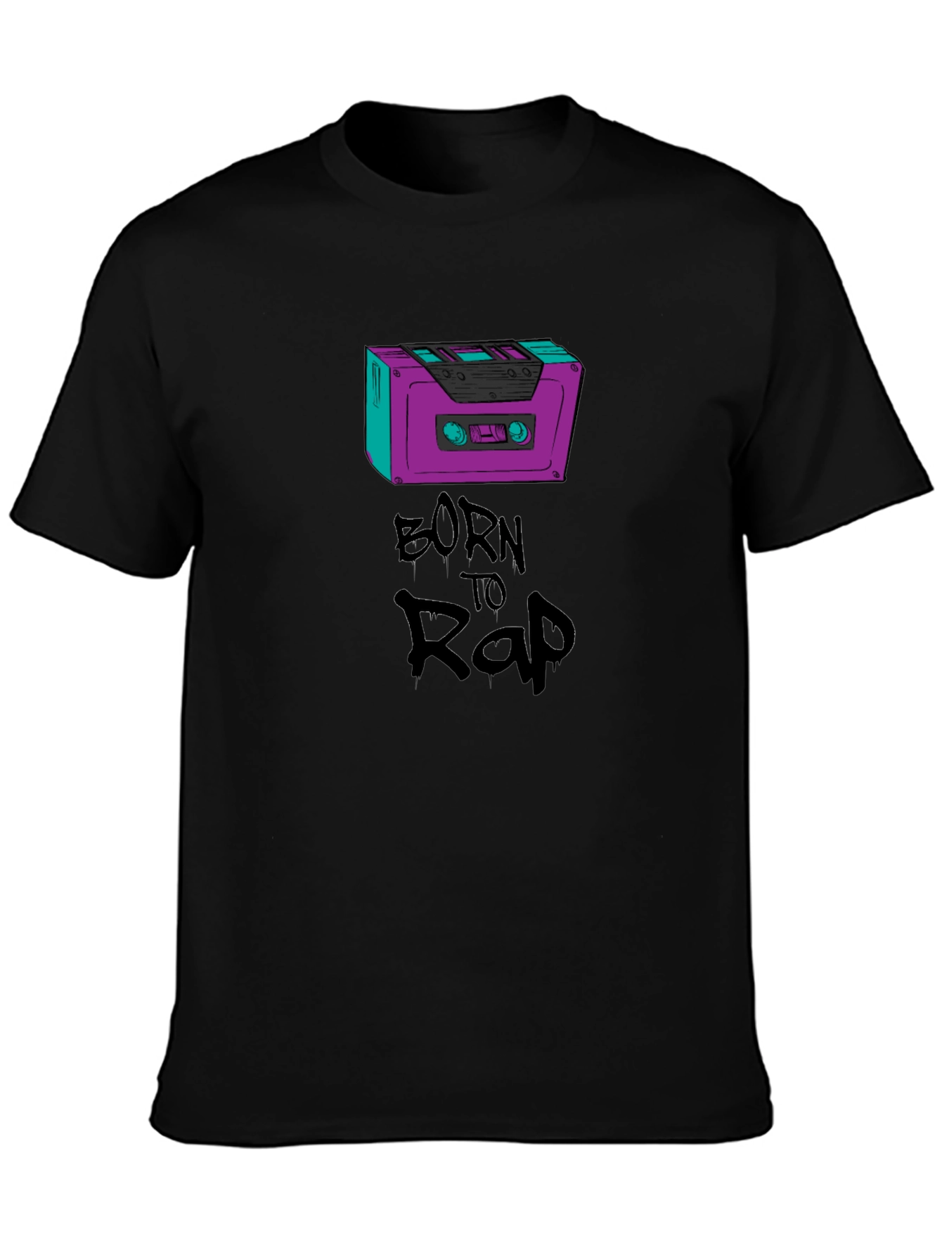 Born To Rap Cassette Tape Graphic Tee