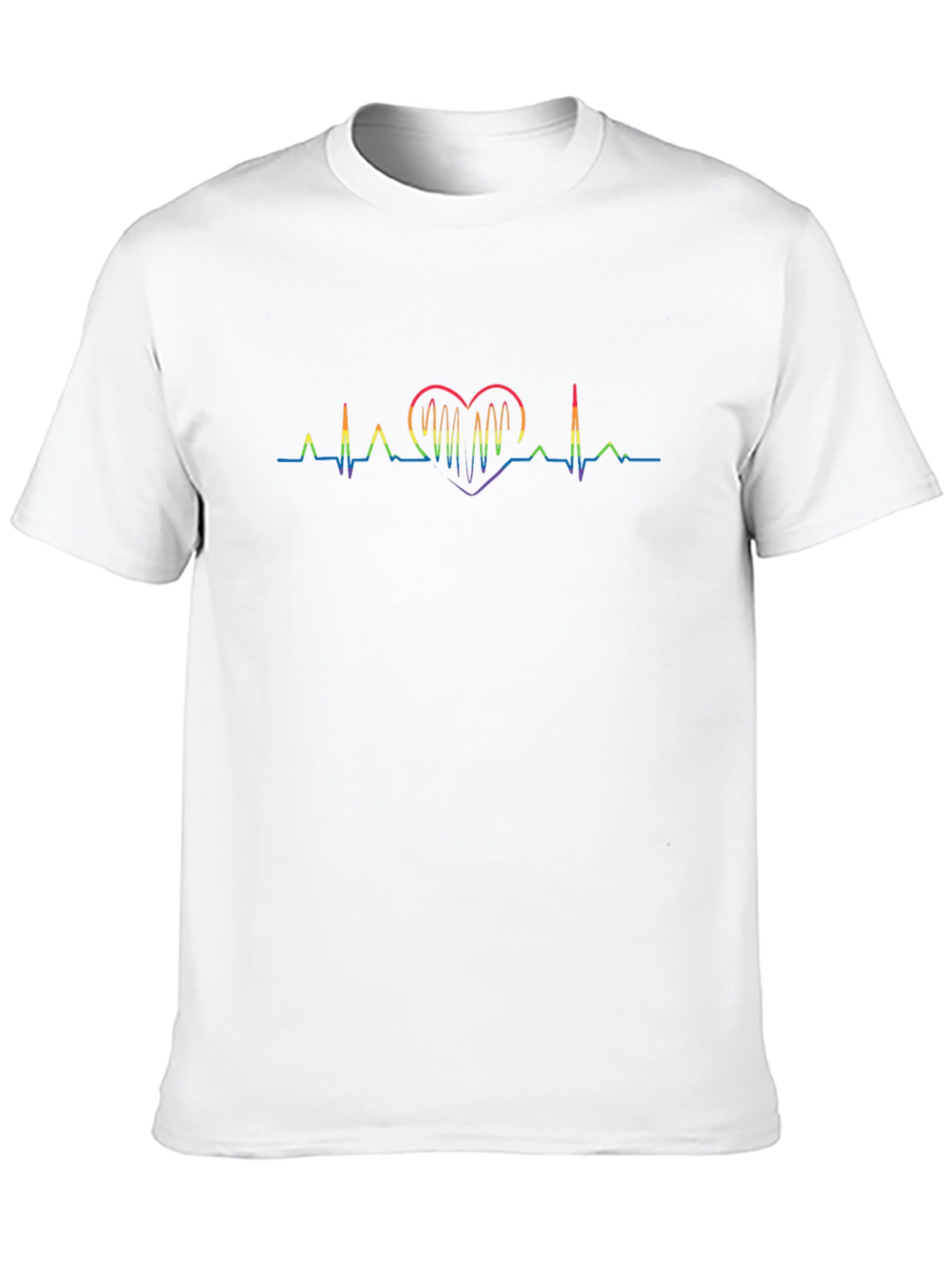 LGBTQ+ Rainbow Heartbeat T-Shirt
